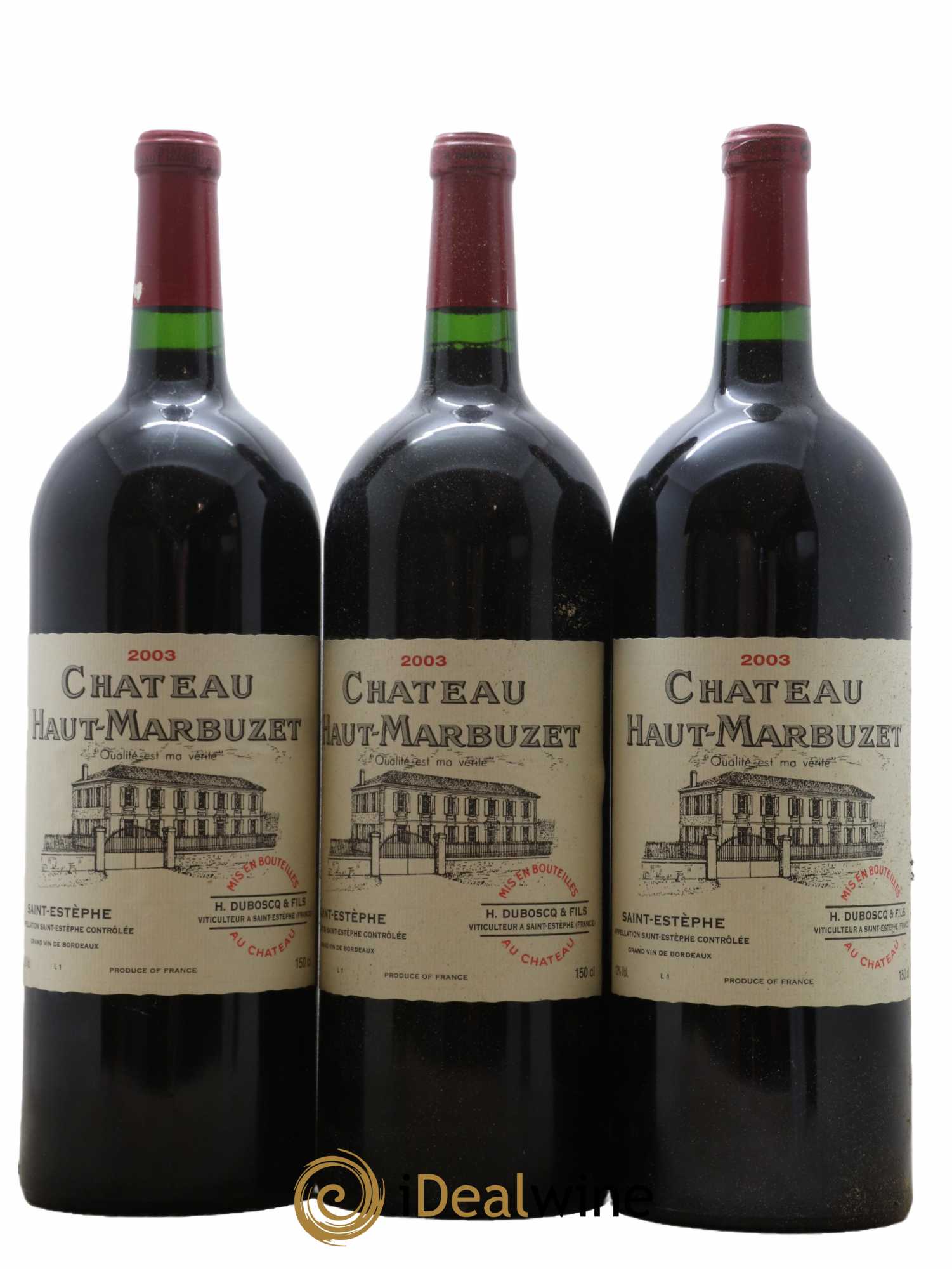 Château Haut Marbuzet 2003 - Lot de 6 magnums - 1