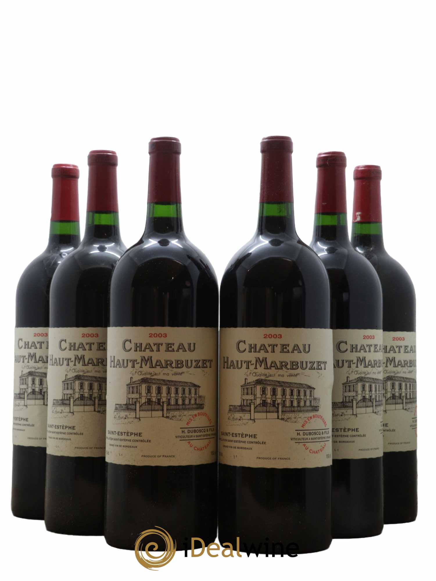 Château Haut Marbuzet 2003 - Lot de 6 magnums - 0