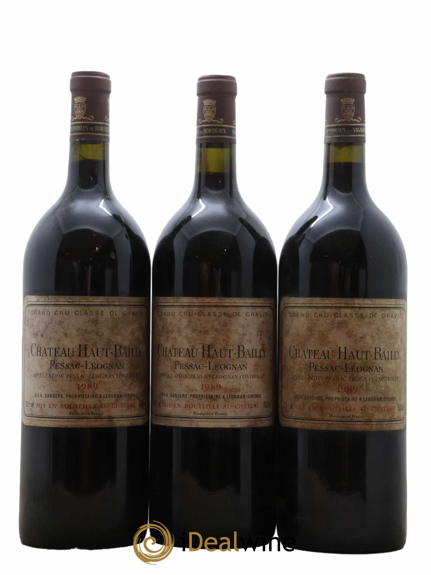 Château Haut-Bailly Cru Classé de Graves 1989 - Lot de 3 magnums - 0