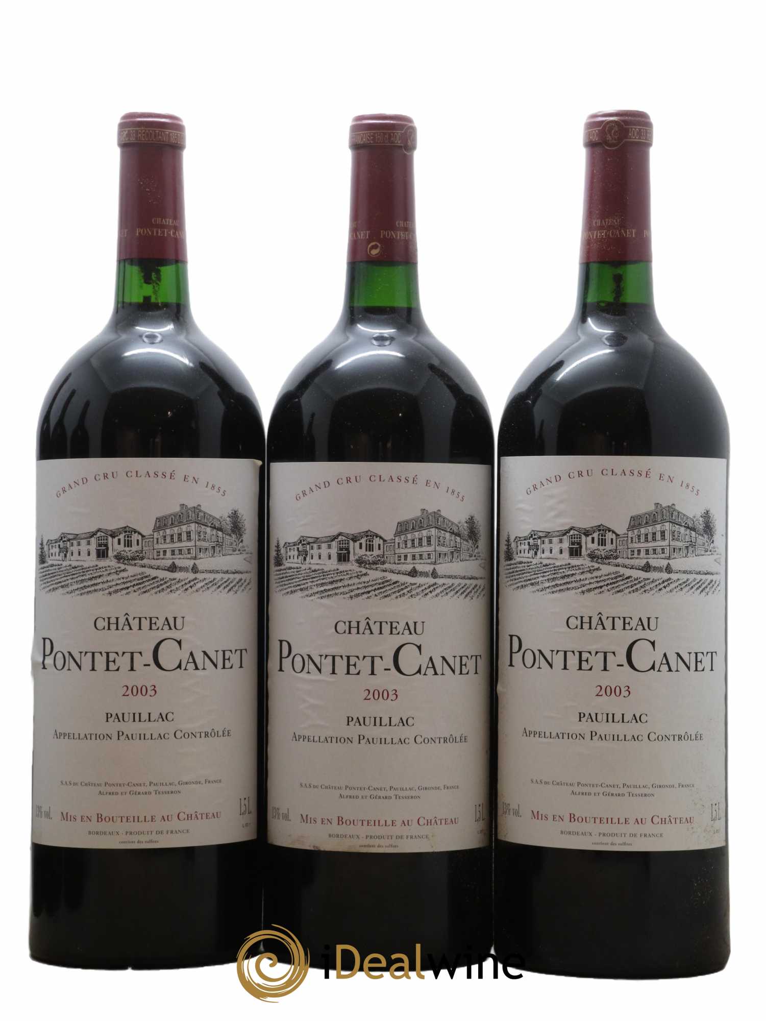 Château Pontet Canet 5ème Grand Cru Classé 2003 - Lot de 6 magnums - 2
