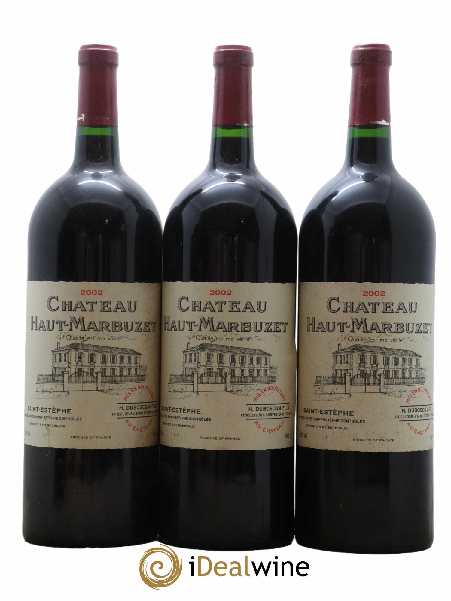 Château Haut Marbuzet 2002 - Lot de 6 magnums - 1