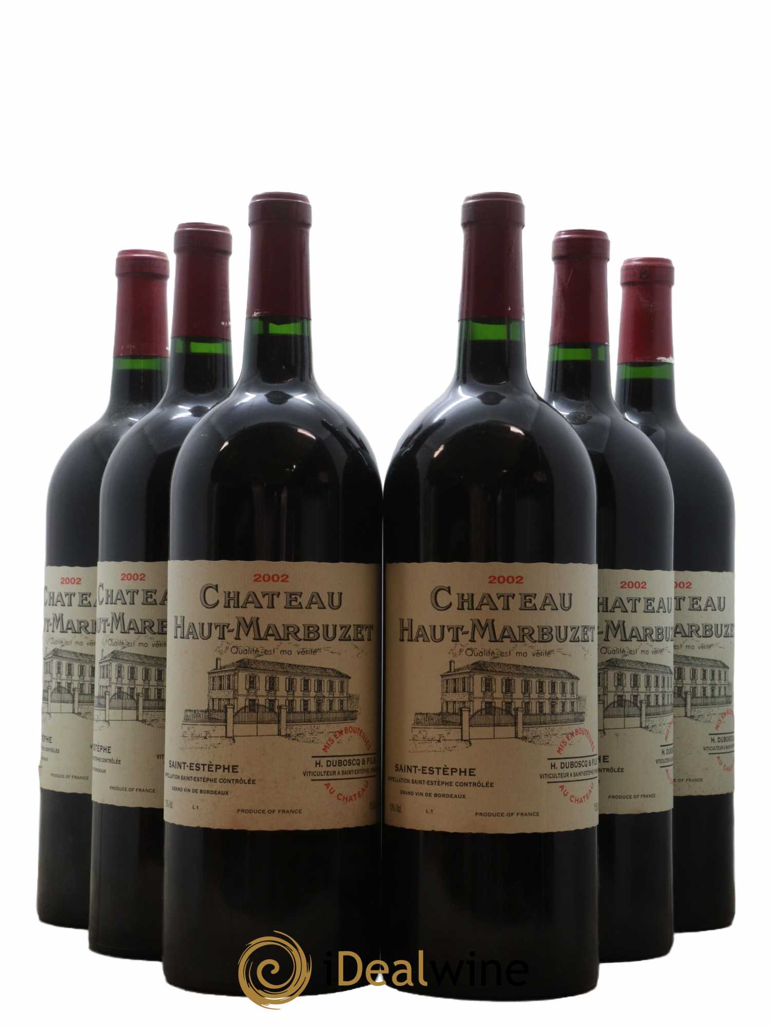 Château Haut Marbuzet 2002 - Lot de 6 magnums - 0