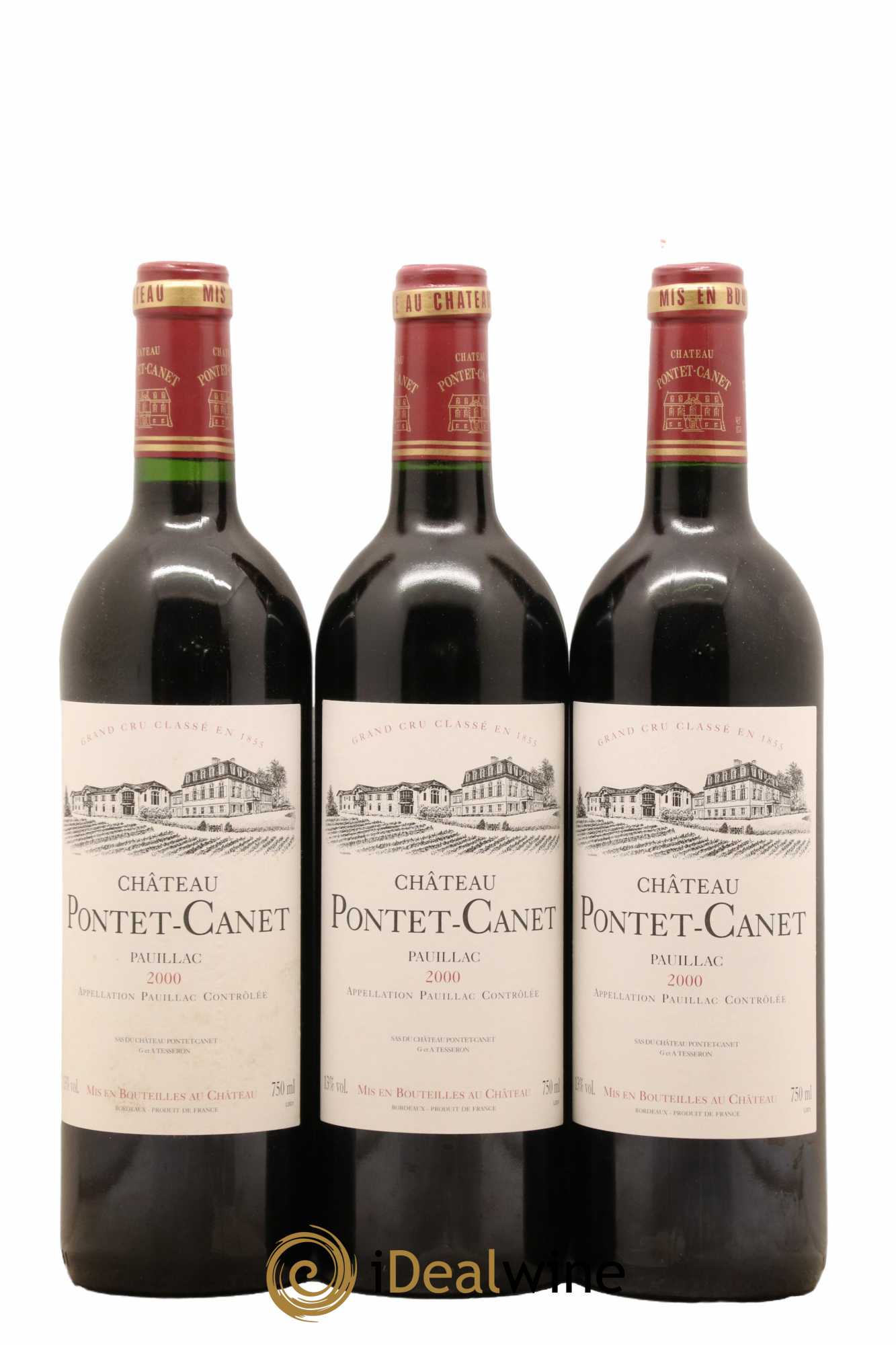 Château Pontet Canet 5ème Grand Cru Classé  2000 - Lot de 12 bouteilles - 1