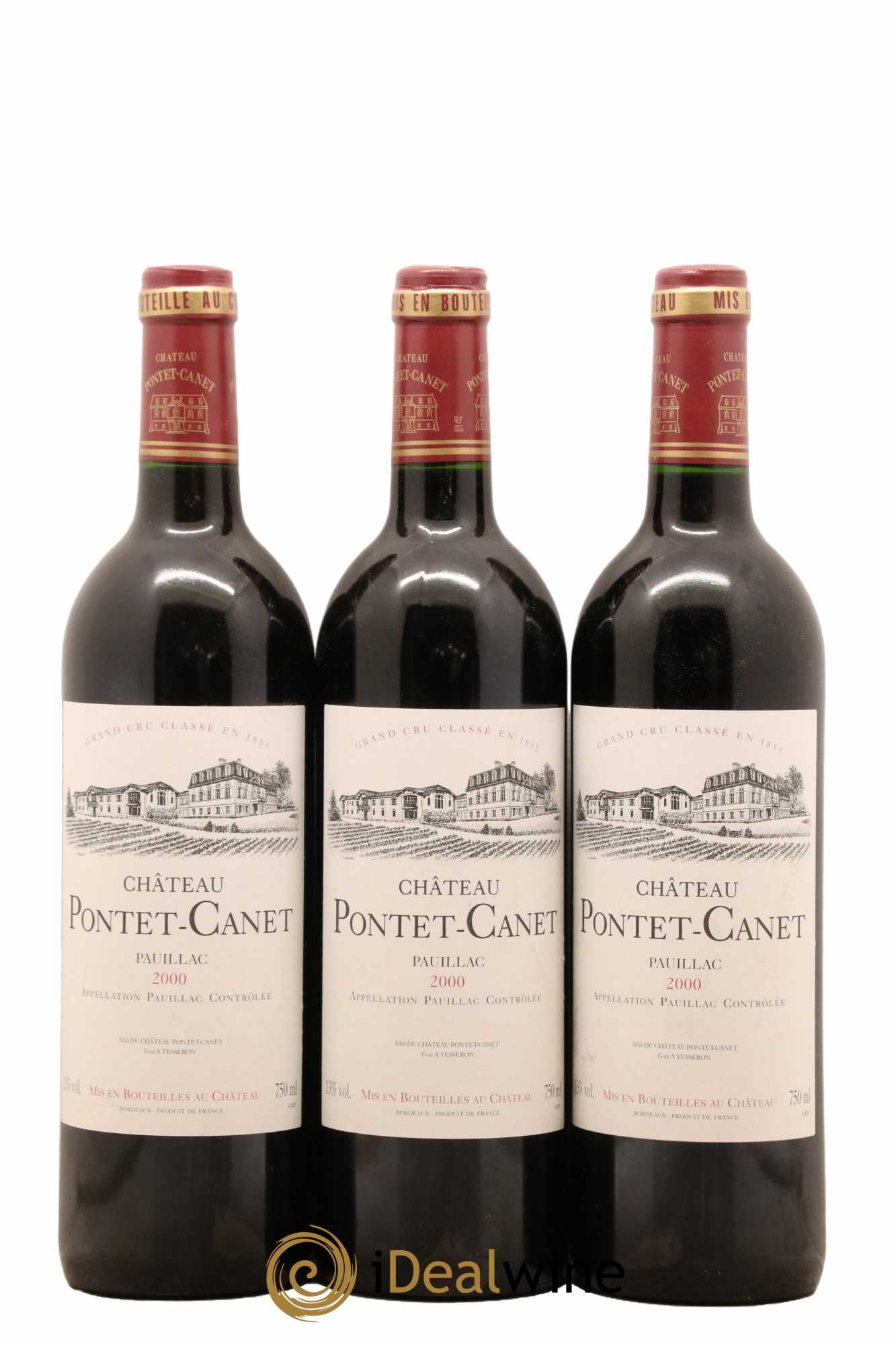 Château Pontet Canet 5ème Grand Cru Classé  2000 - Lot de 12 bouteilles - 3