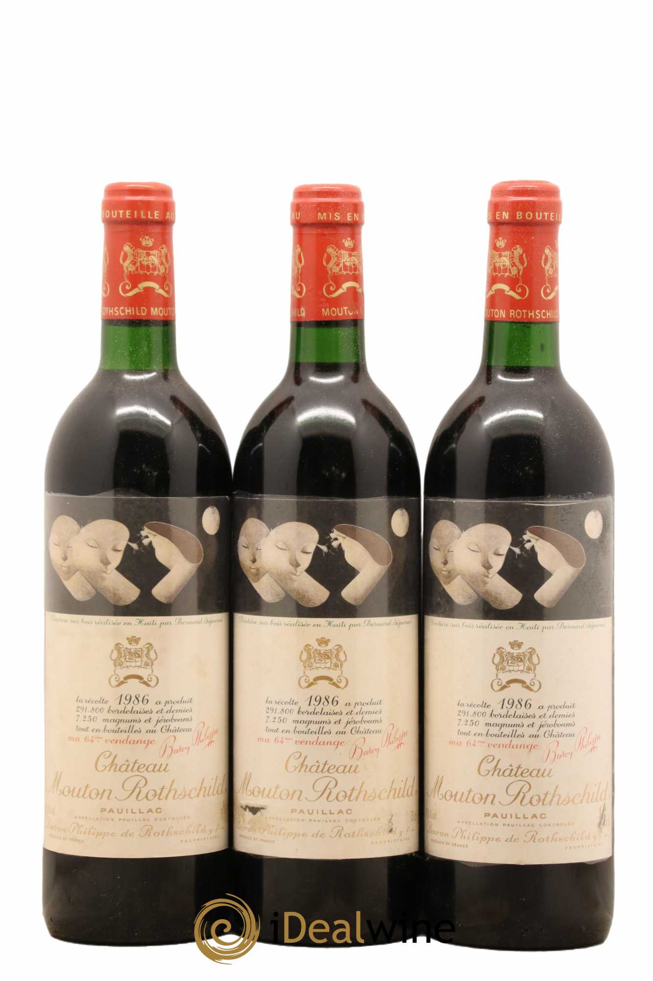 Château Mouton Rothschild 1er Grand Cru Classé 1986 - Lot de 12 bouteilles - 1