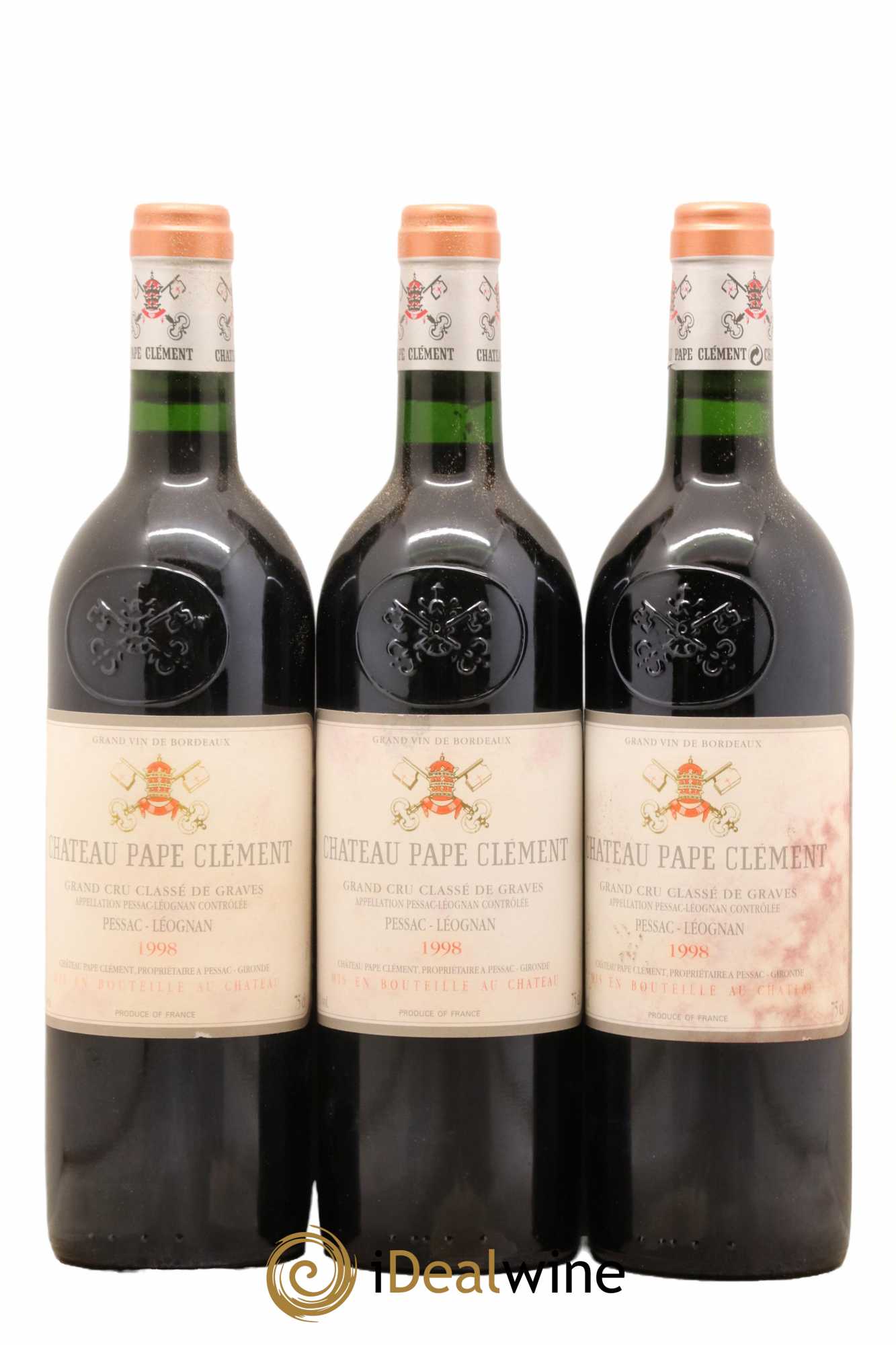Château Pape Clément Cru Classé de Graves 1998 - Lot de 12 bouteilles - 1