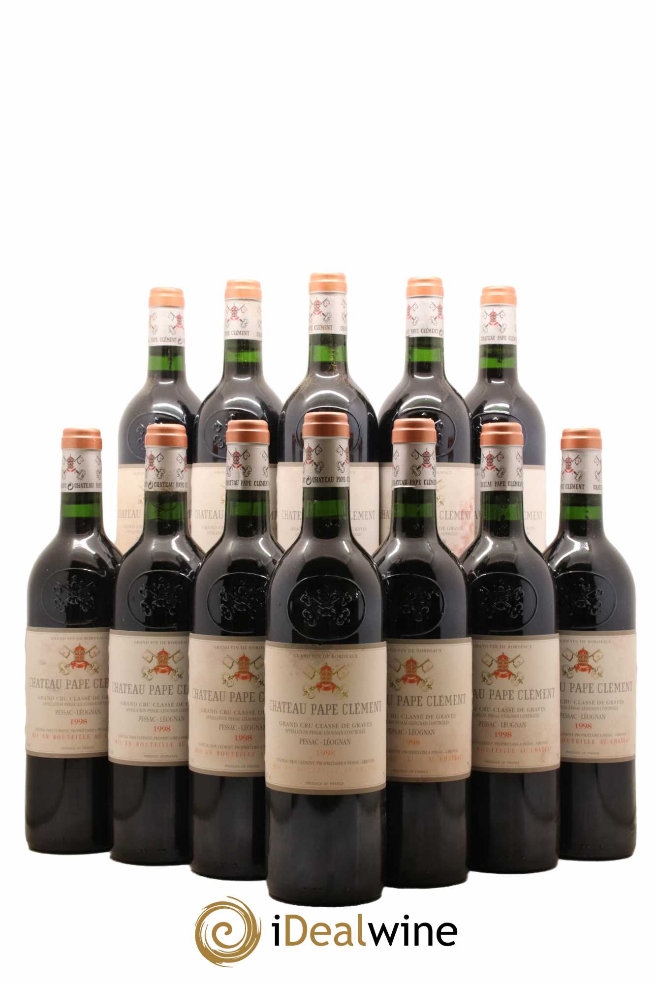 Château Pape Clément Cru Classé de Graves 1998 - Lot de 12 bouteilles - 0