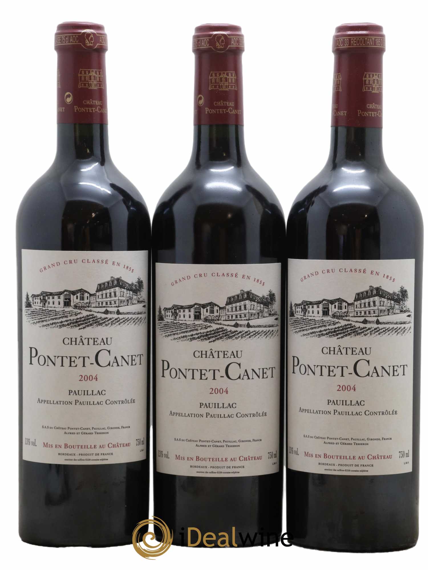 Château Pontet Canet 5ème Grand Cru Classé 2004 - Lot de 12 bouteilles - 1