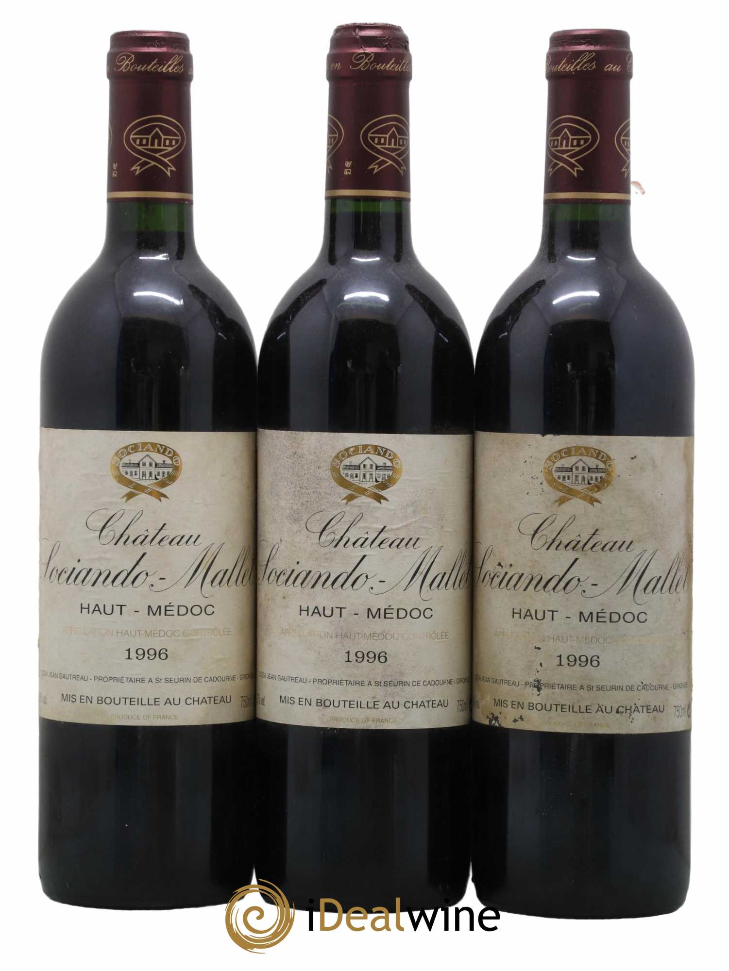 Château Sociando Mallet 1996 - Lot de 12 bouteilles - 4
