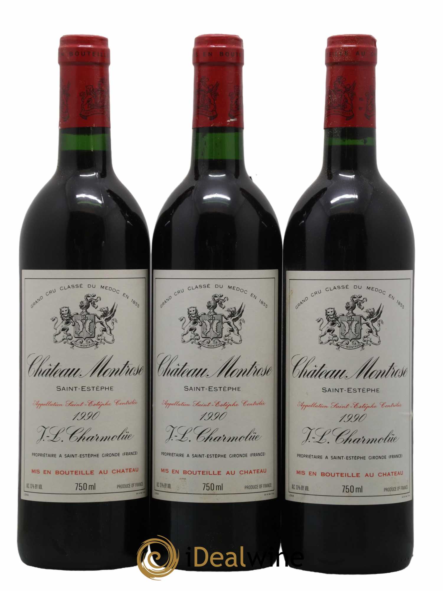 Château Montrose 2ème Grand Cru Classé 1990 - Lot de 3 bouteilles - 0