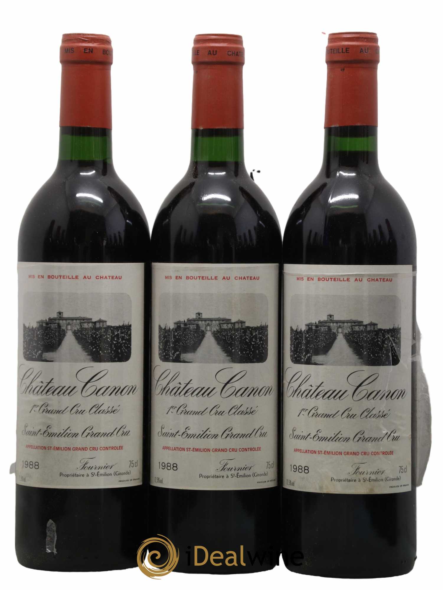 Château Canon 1er Grand Cru Classé B 1988 - Lot de 12 bouteilles - 1