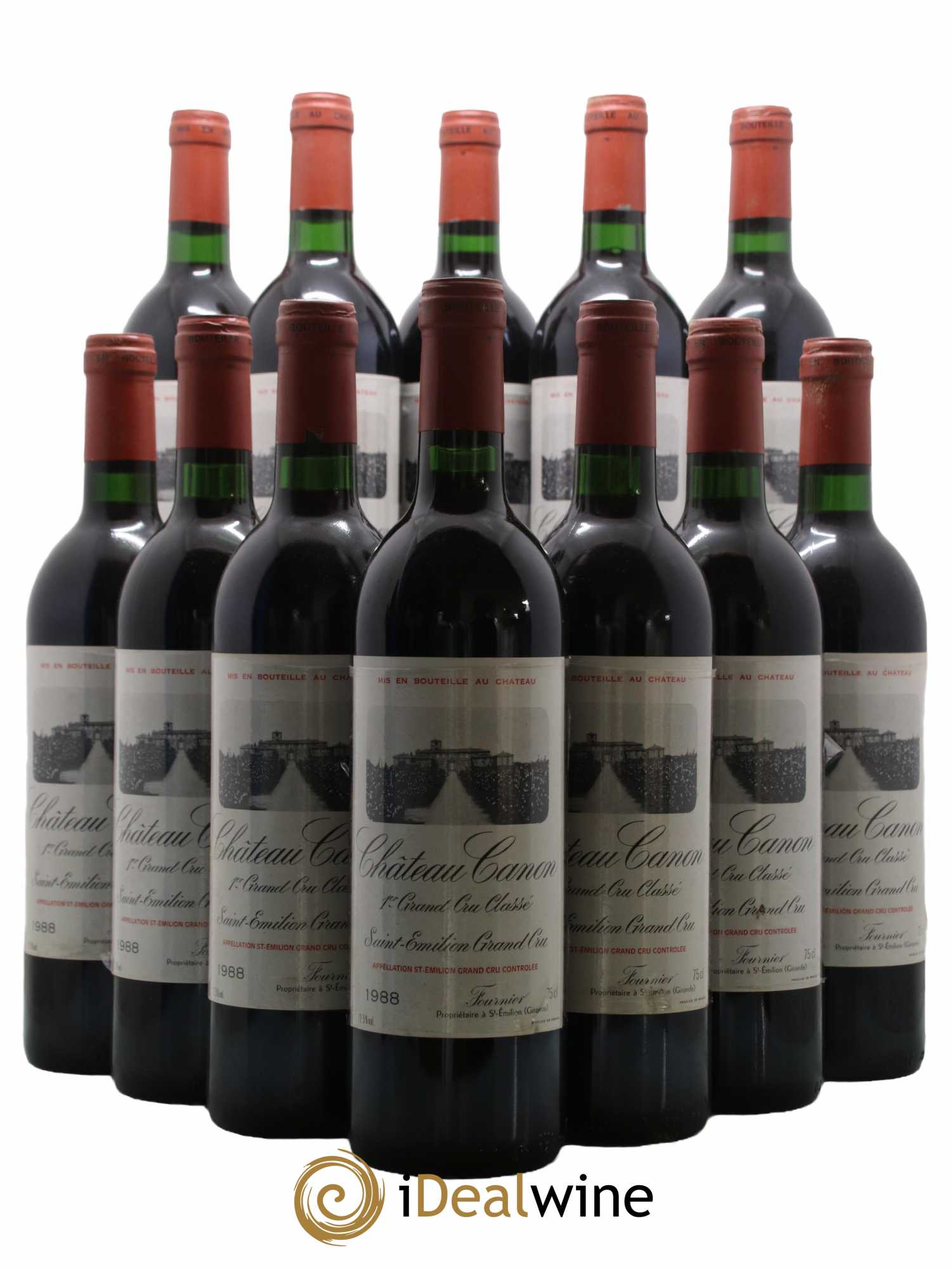 Château Canon 1er Grand Cru Classé B 1988 - Lot de 12 bouteilles - 0