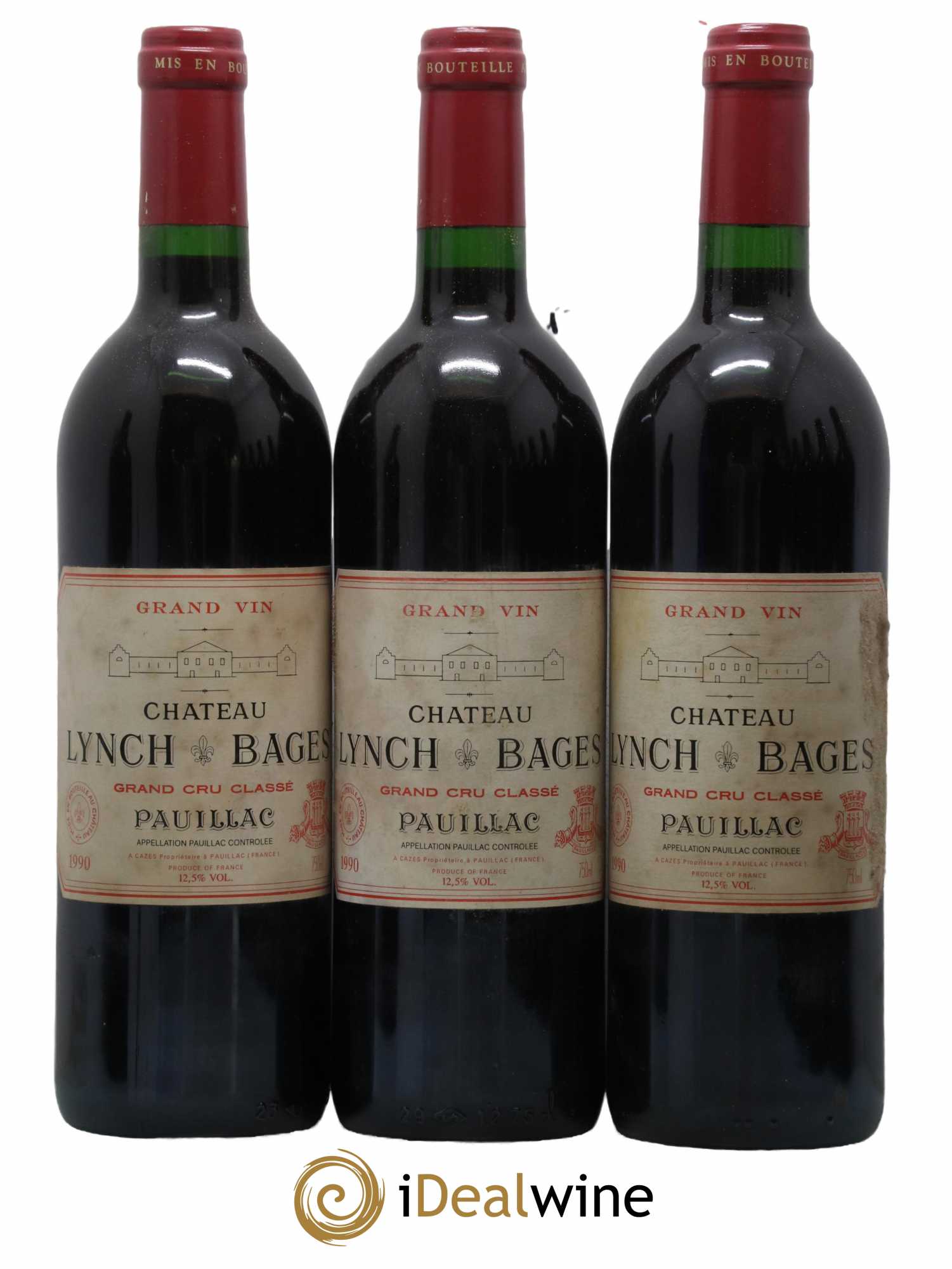 Château Lynch Bages 5ème Grand Cru Classé 1990 - Lot de 12 bouteilles - 2