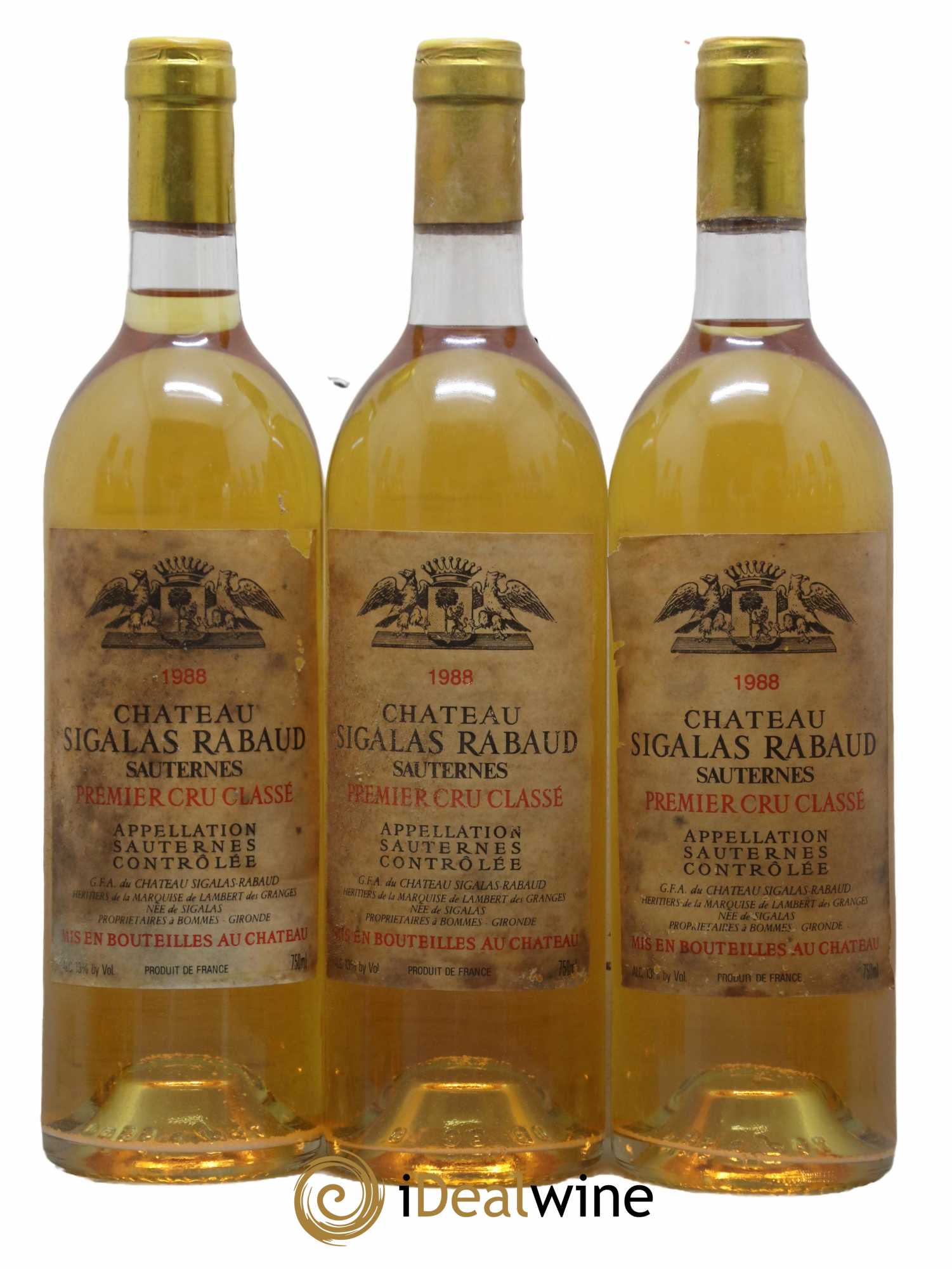 Château Sigalas Rabaud 1er Grand Cru Classé 1988 - Lotto di 12 bottiglie - 2