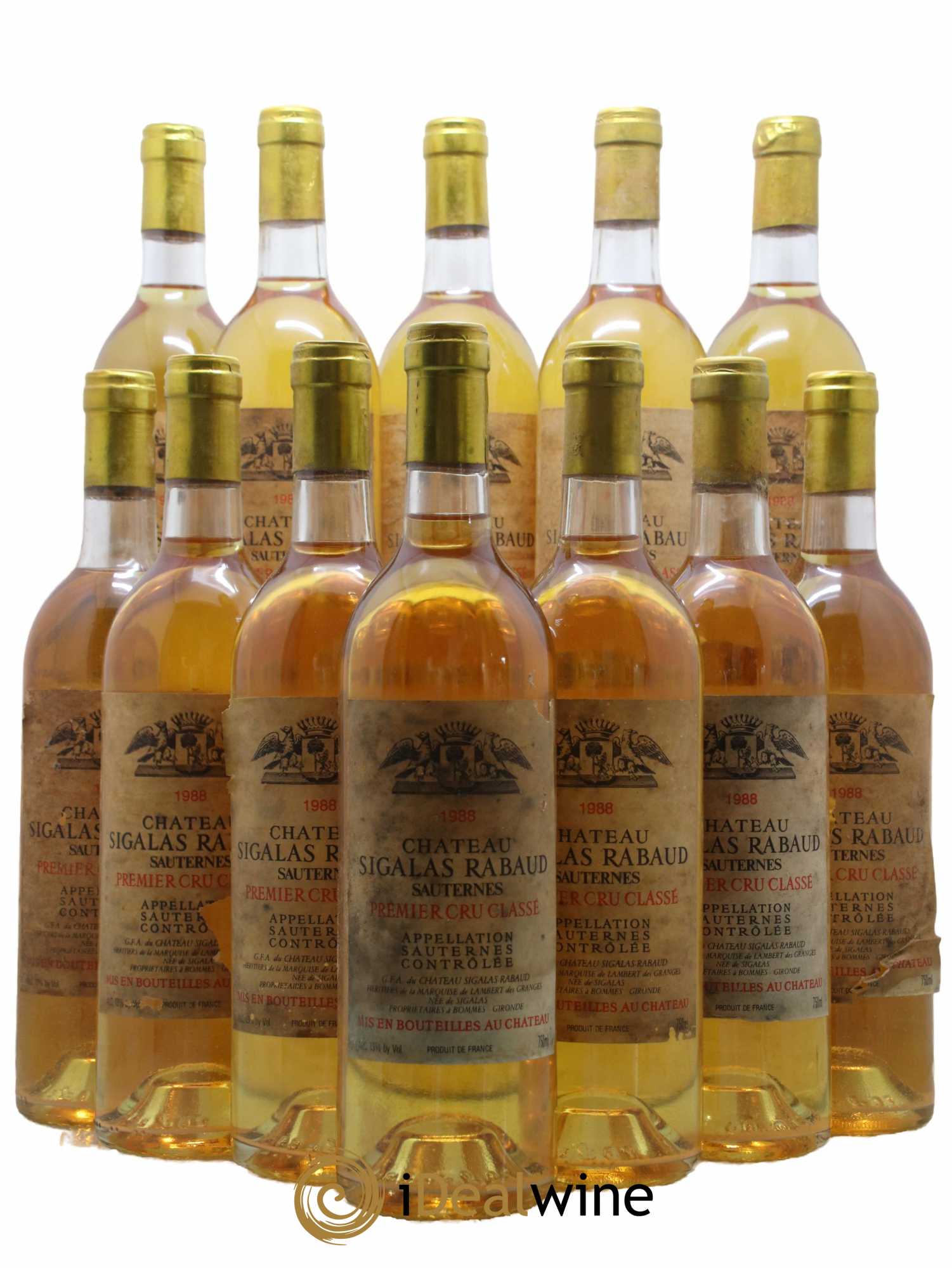 Château Sigalas Rabaud 1er Grand Cru Classé 1988 - Lotto di 12 bottiglie - 0
