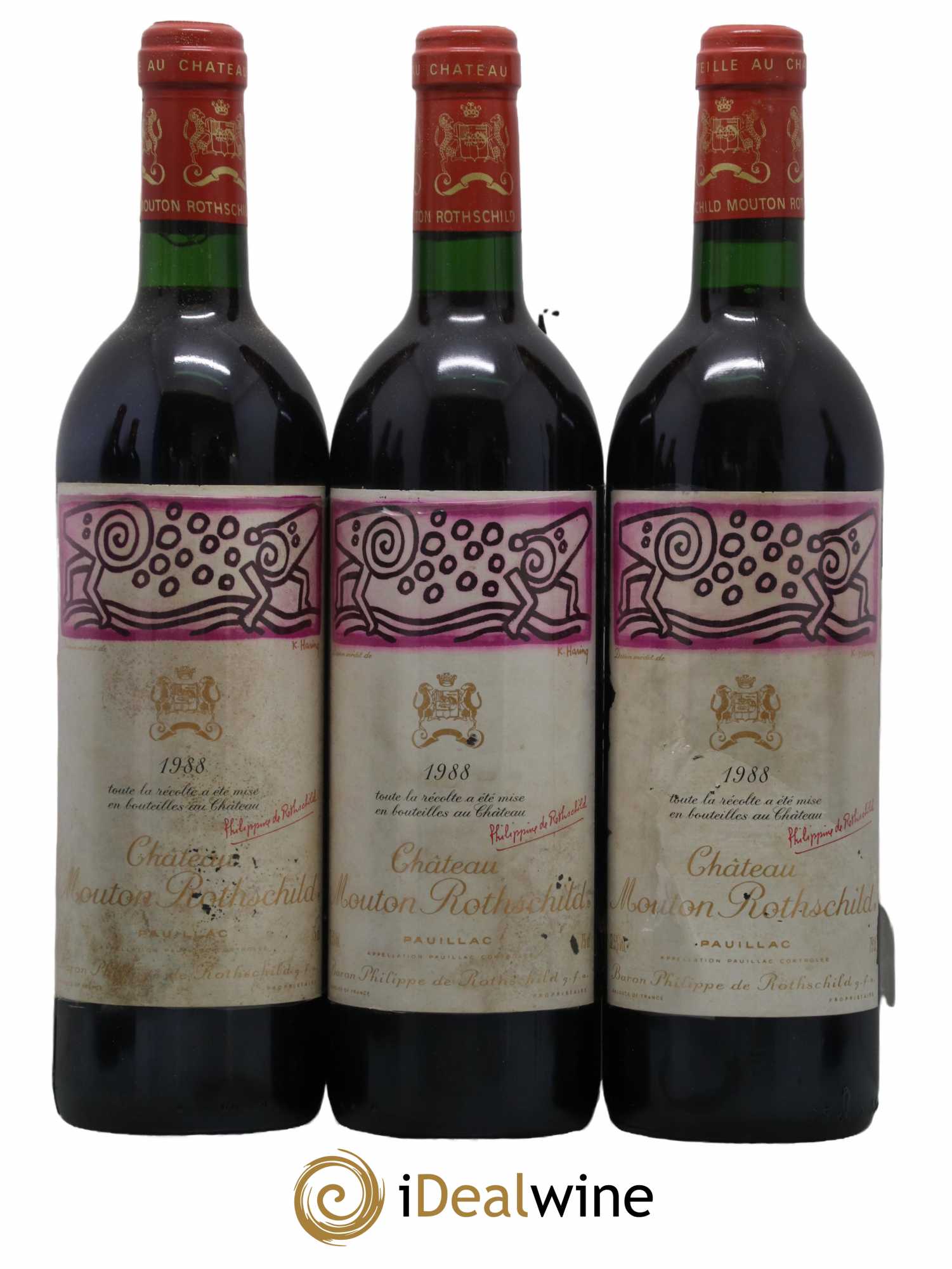Château Mouton Rothschild 1er Grand Cru Classé 1988 - Lot de 12 bouteilles - 3