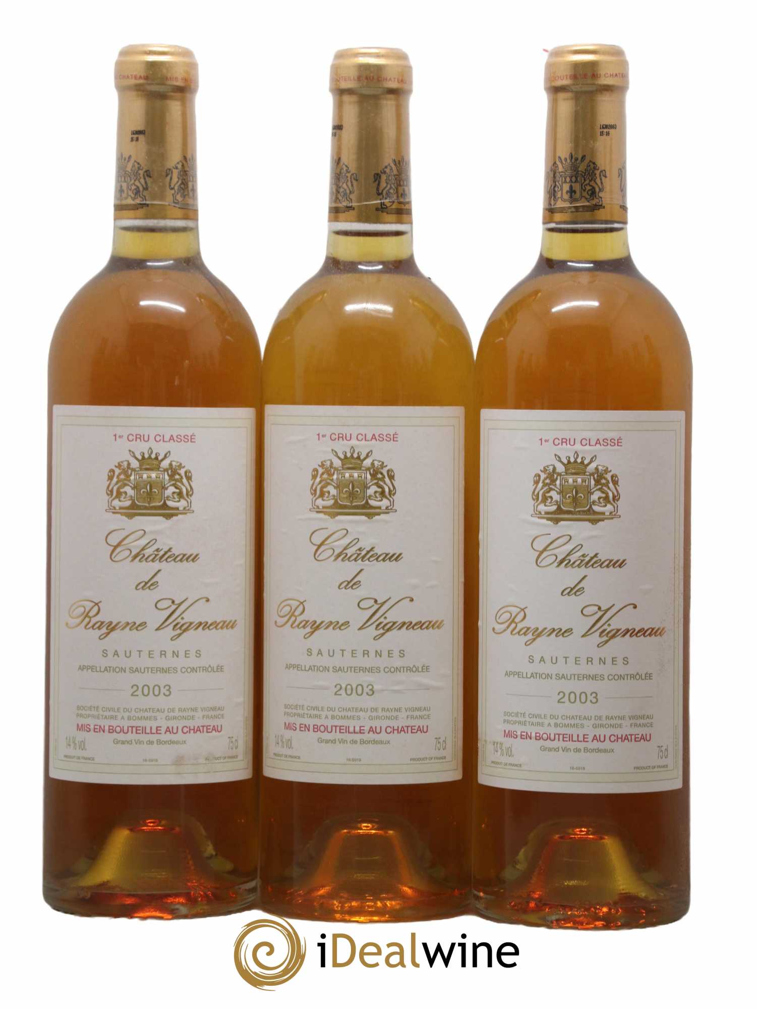 Château de Rayne Vigneau 1er Grand Cru Classé 2003 - Lotto di 12 bottiglie - 1