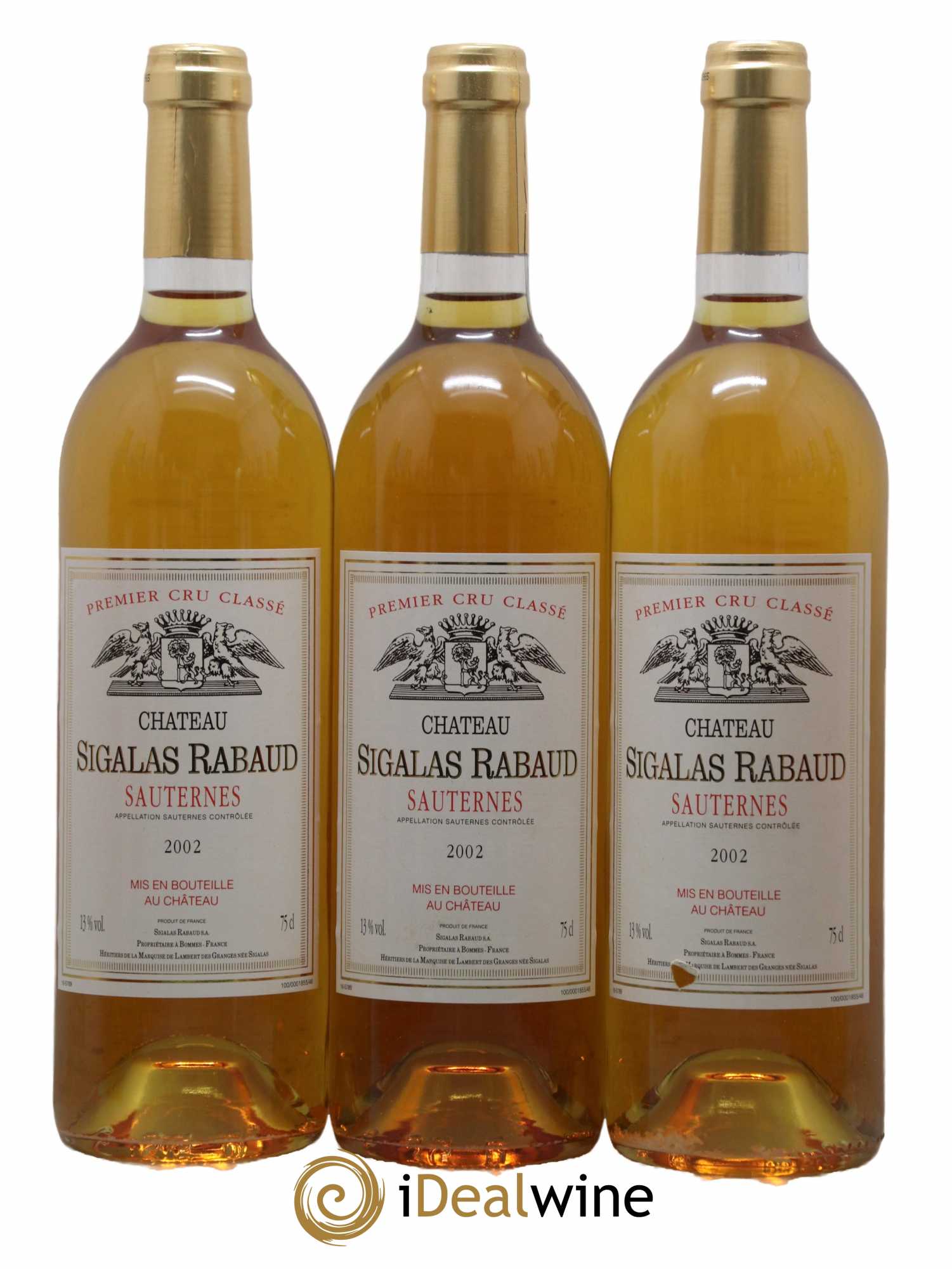 Château Sigalas Rabaud 1er Grand Cru Classé 2002 - Lotto di 12 bottiglie - 1