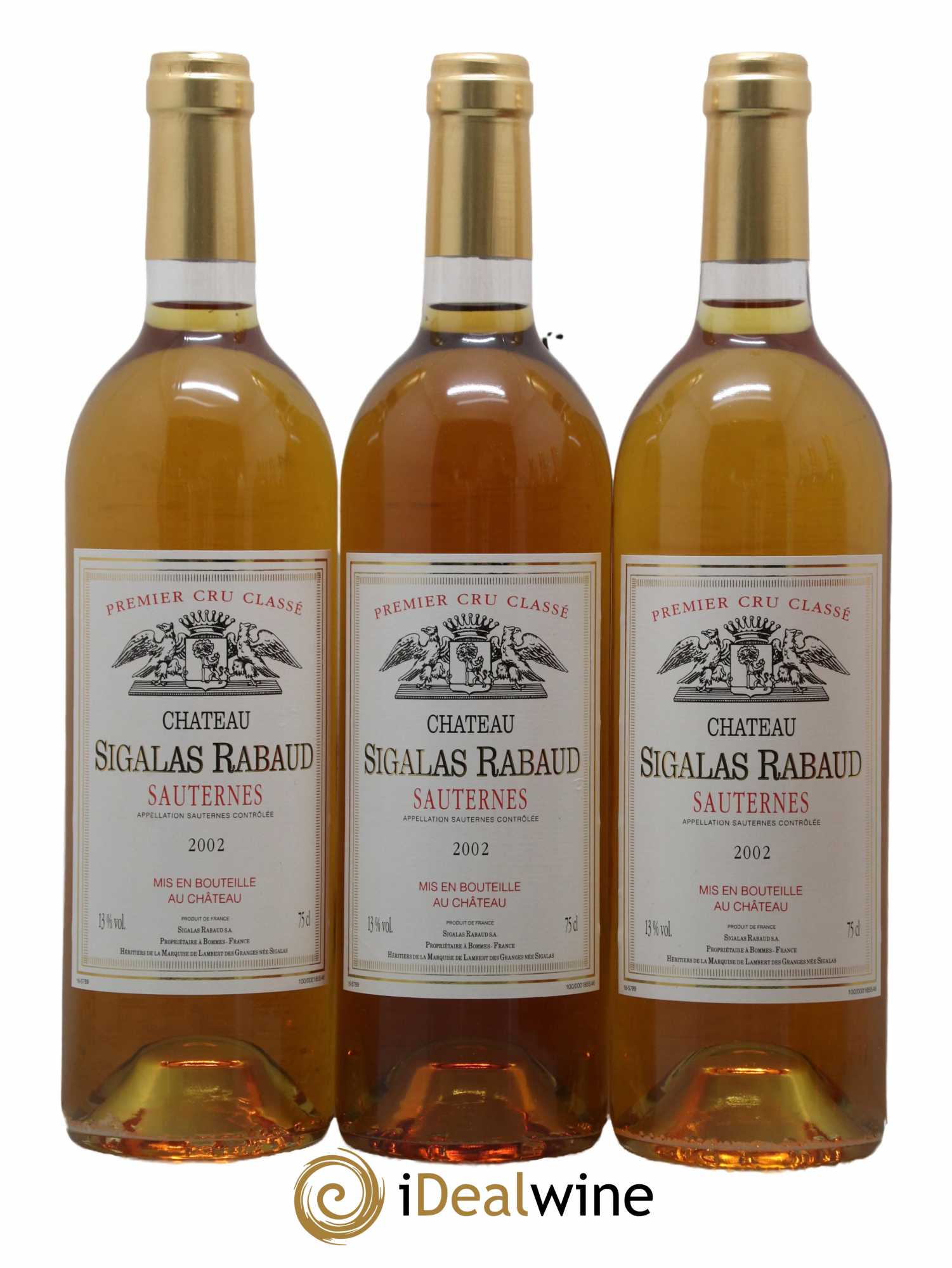 Château Sigalas Rabaud 1er Grand Cru Classé 2002 - Lotto di 12 bottiglie - 3