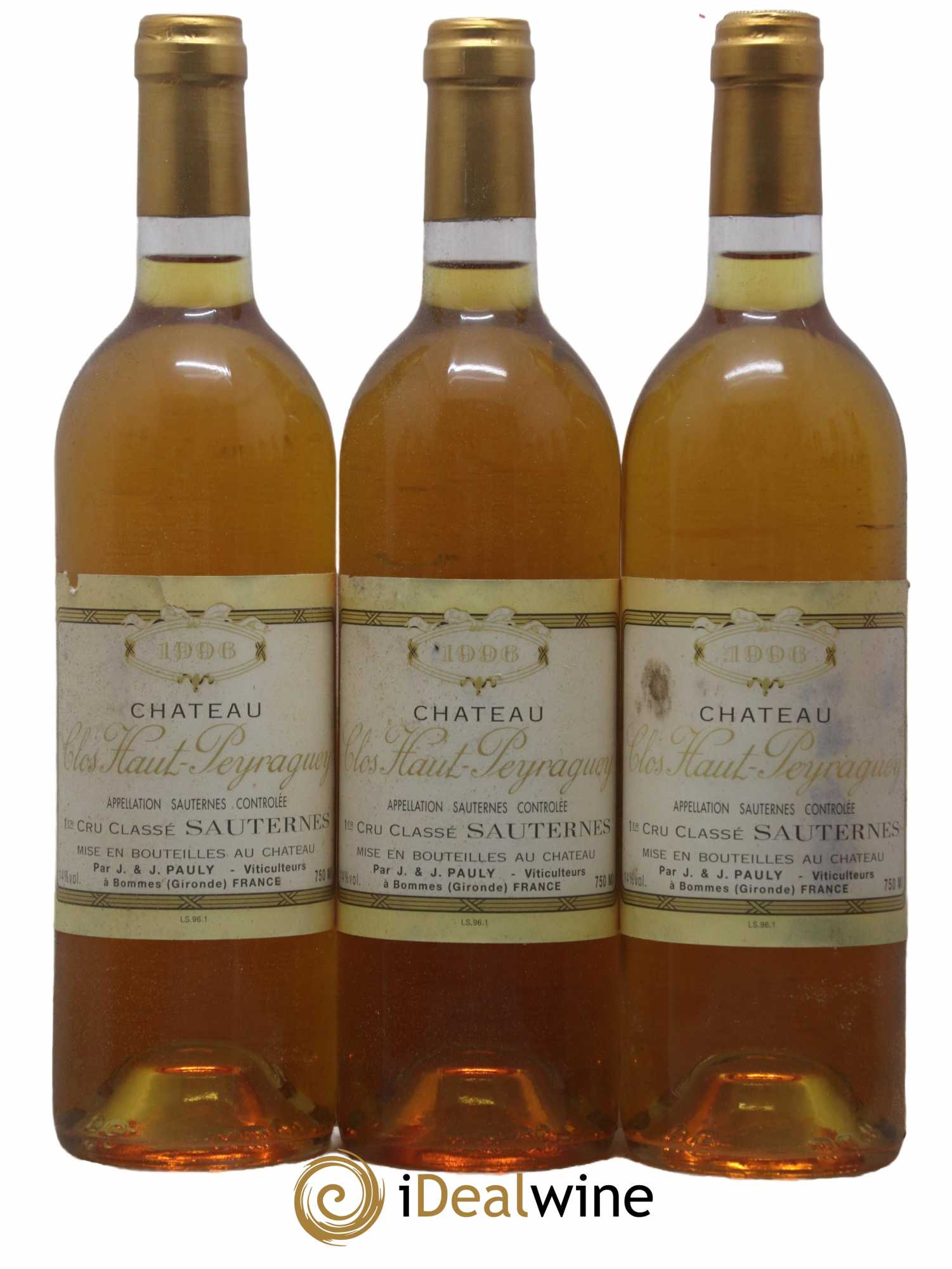 Clos Haut-Peyraguey 1er Grand Cru Classé  1996 - Lot of 12 bottles - 1