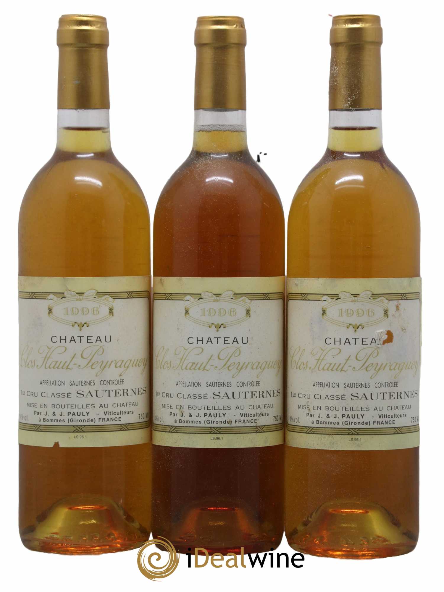 Clos Haut-Peyraguey 1er Grand Cru Classé  1996 - Lot of 12 bottles - 4