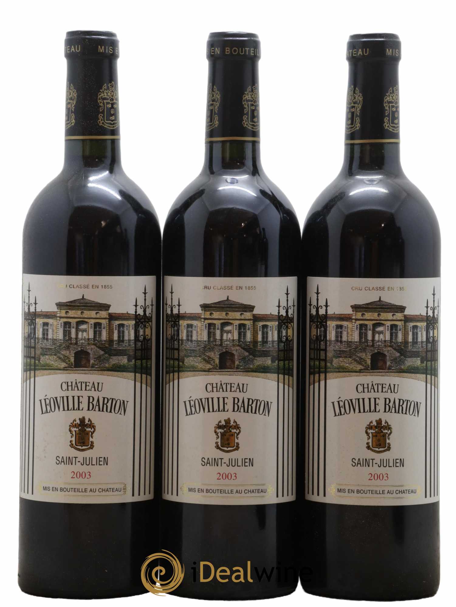Château Léoville Barton 2ème Grand Cru Classé 2003 - Lot de 3 bouteilles - 0