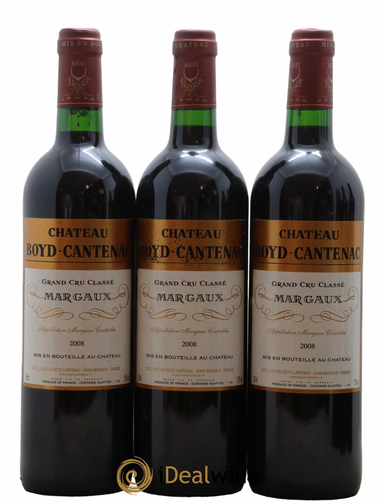Château Boyd Cantenac 3ème Grand Cru Classé 2008 - Lot de 6 bouteilles - 1