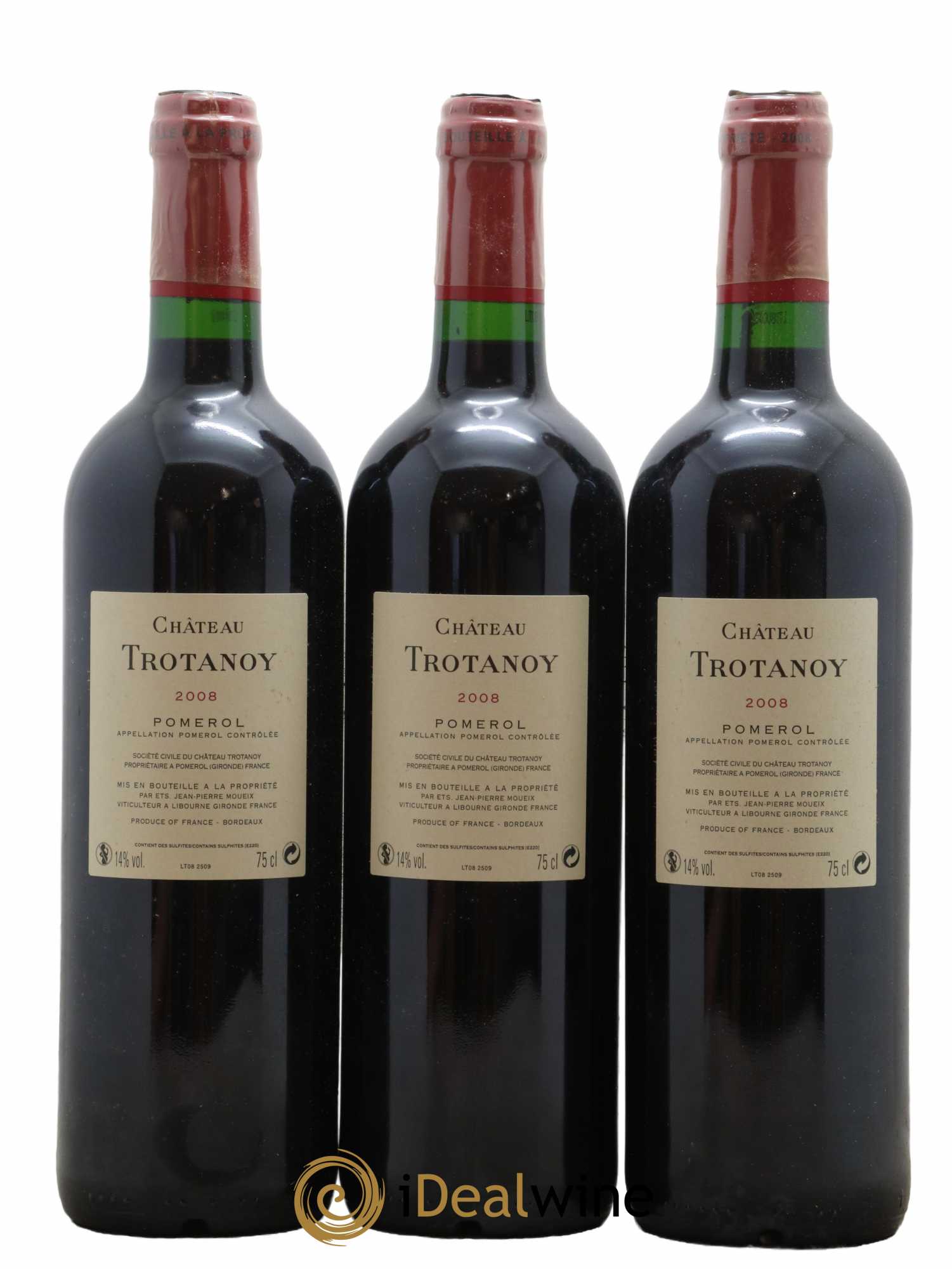 Château Trotanoy 2008 - Lot de 3 bouteilles - 1