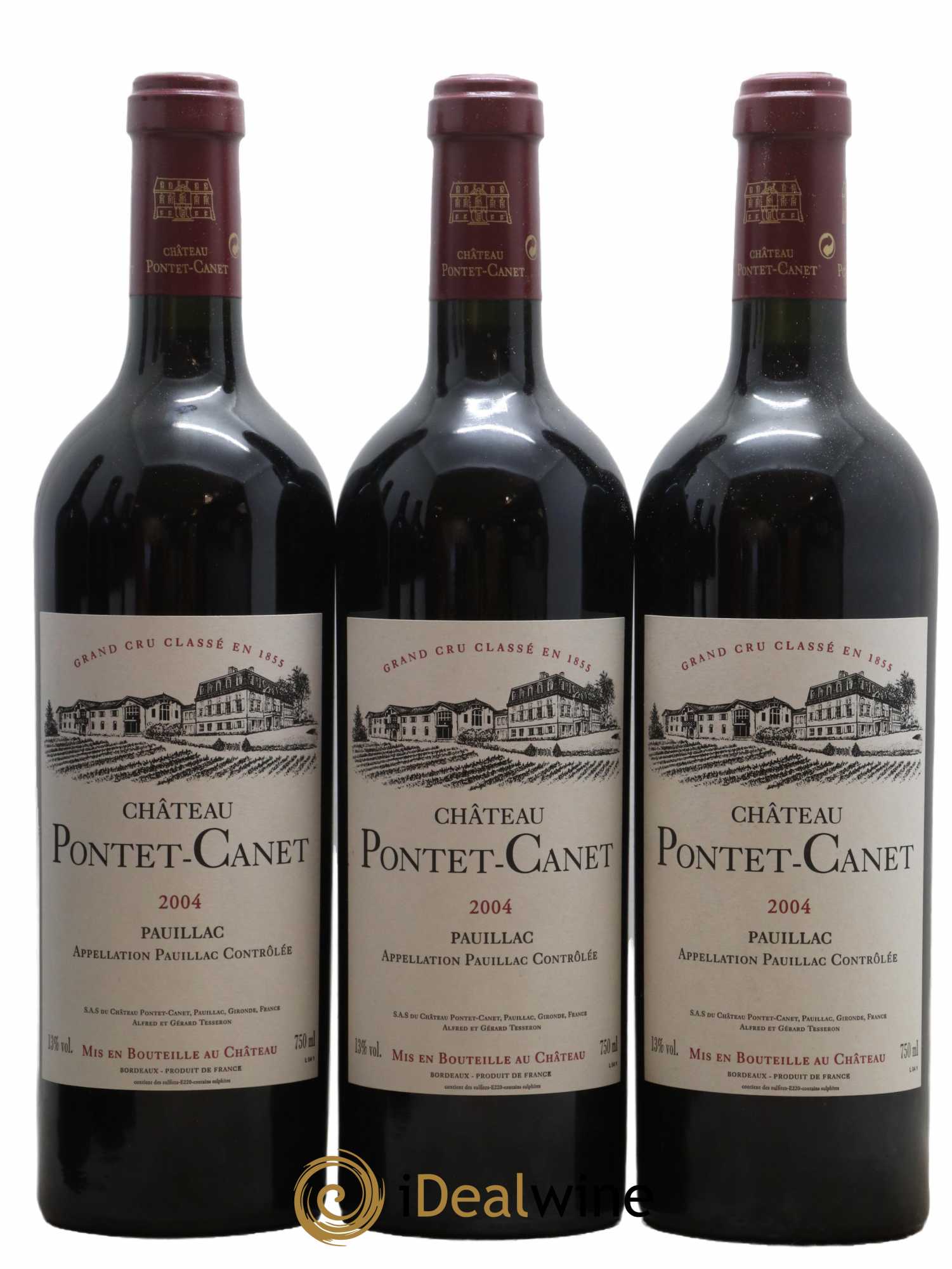 Château Pontet Canet 5ème Grand Cru Classé 2004 - Lot de 6 bouteilles - 1