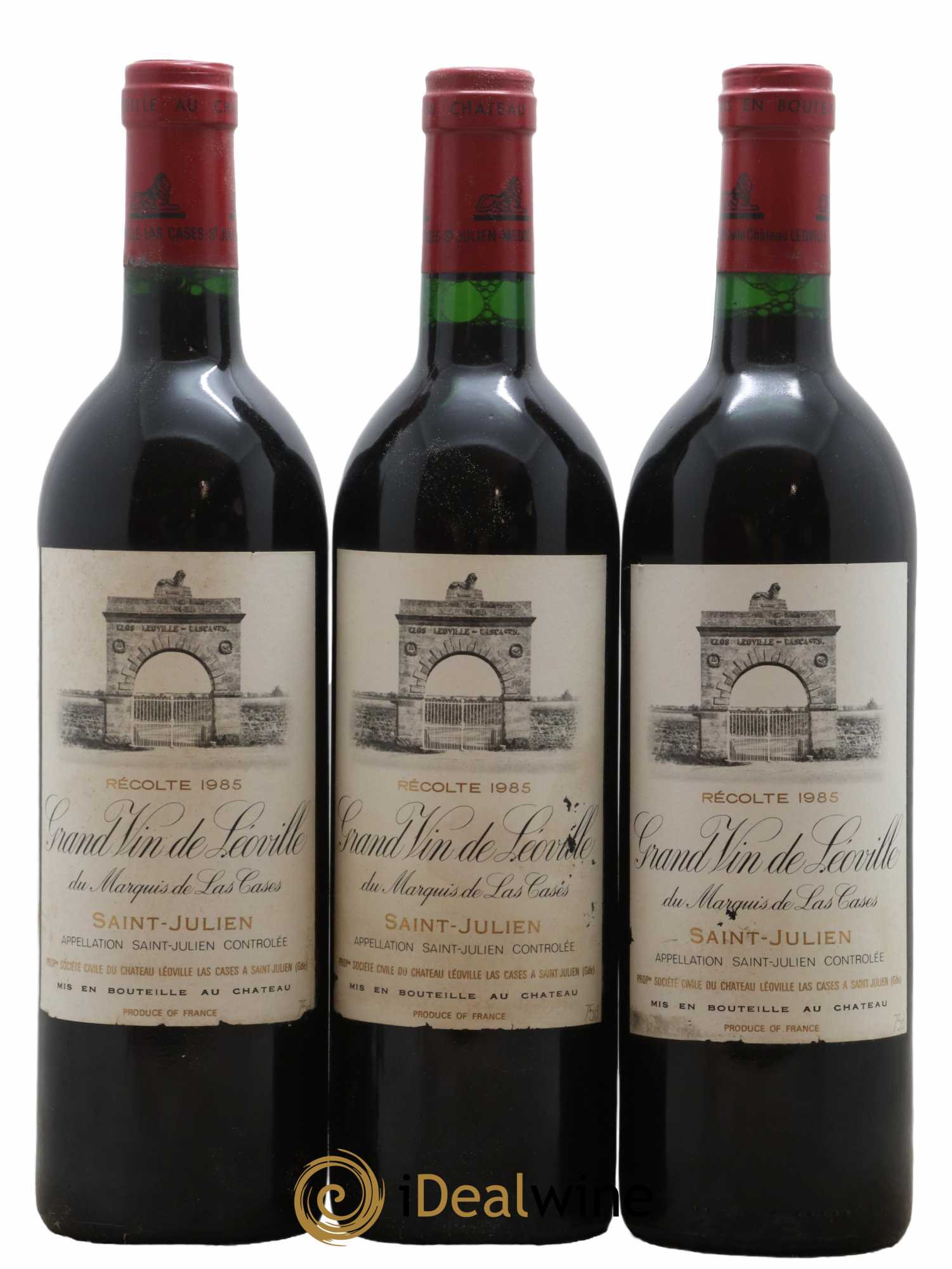 Château Léoville Las Cases 2ème Grand Cru Classé 1985 - Lotto di 3 bottiglie - 0