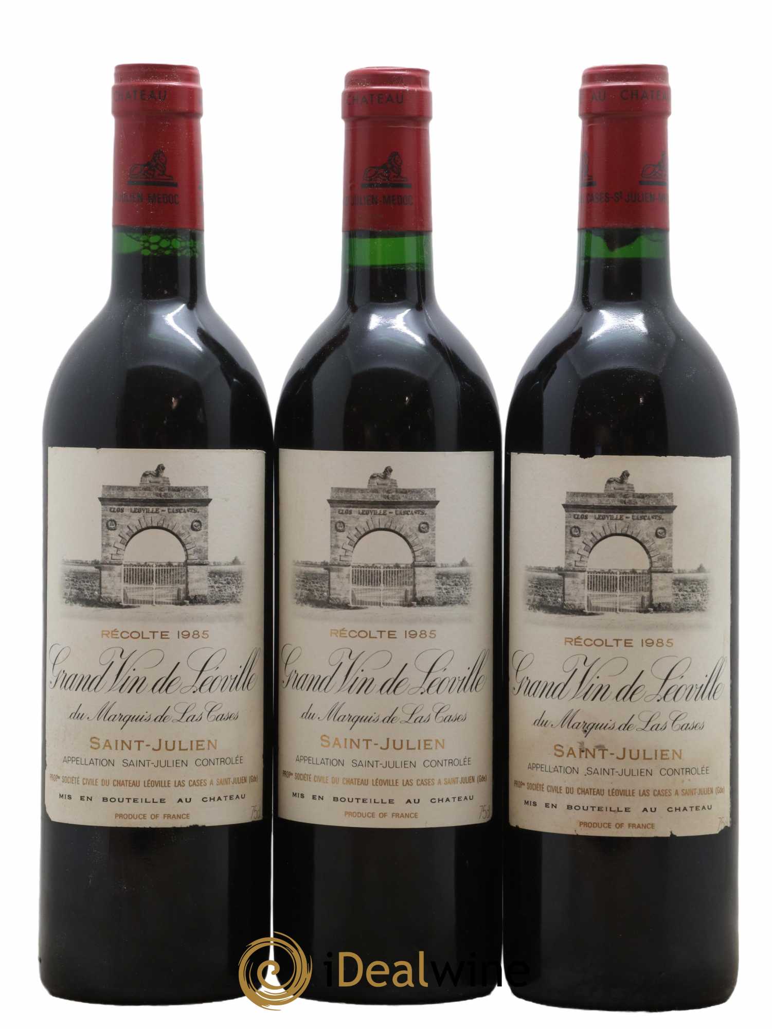 Château Léoville Las Cases 2ème Grand Cru Classé 1985 - Lot de 3 bouteilles - 0