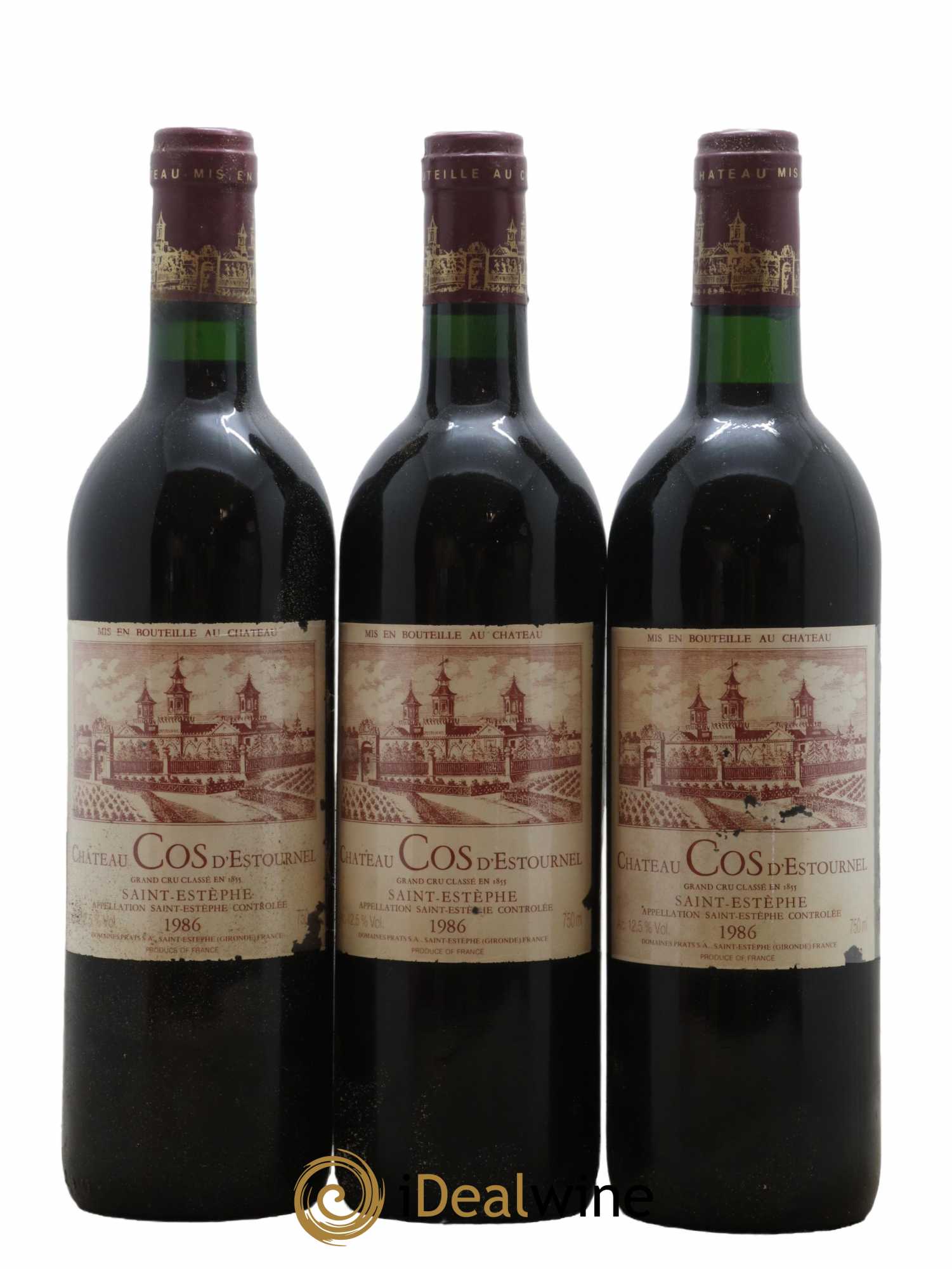 Cos d'Estournel 2ème Grand Cru Classé 1986 - Lot de 3 bouteilles - 0