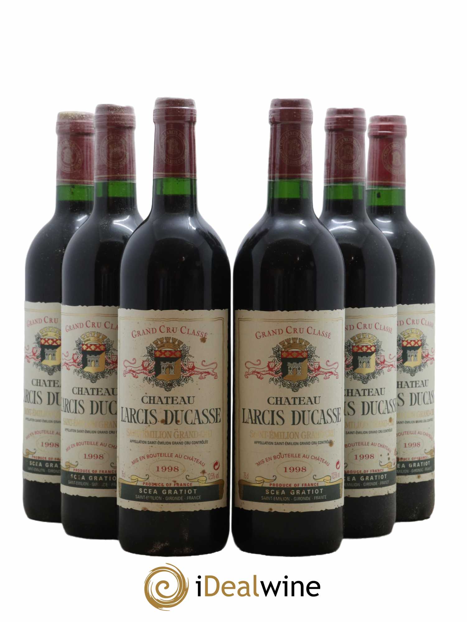 Château Larcis Ducasse 1er Grand Cru Classé B 1998 - Lot de 6 bouteilles - 0