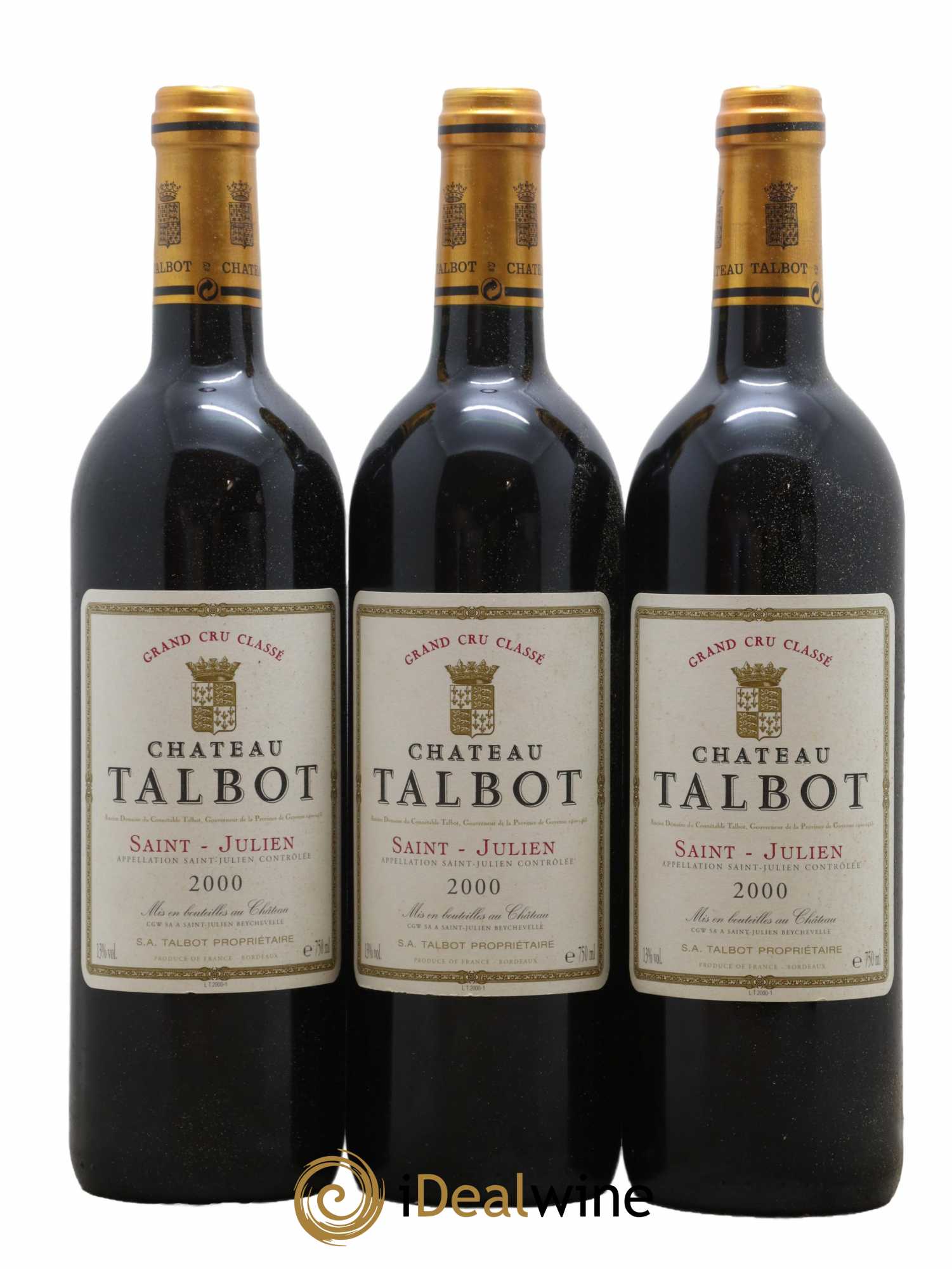 Château Talbot 4ème Grand Cru Classé 2000 - Lot de 6 bouteilles - 1