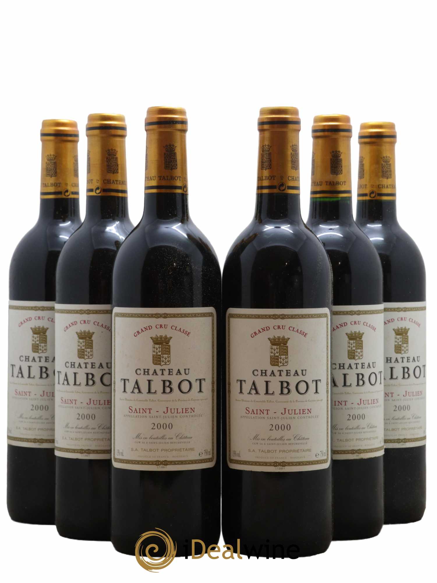 Château Talbot 4ème Grand Cru Classé 2000 - Lot de 6 bouteilles - 0