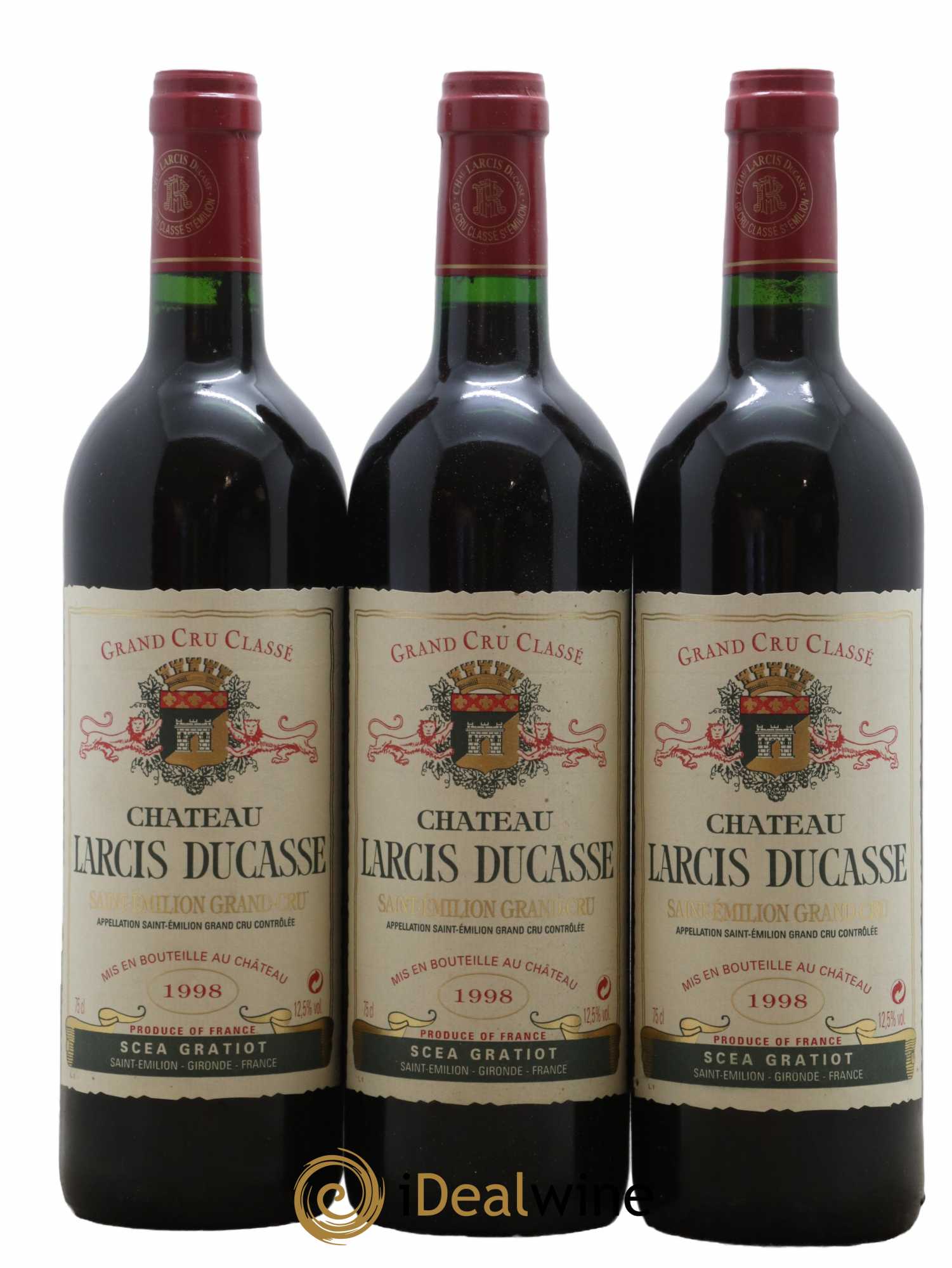 Château Larcis Ducasse 1er Grand Cru Classé B 1998 - Lot de 6 bouteilles - 1