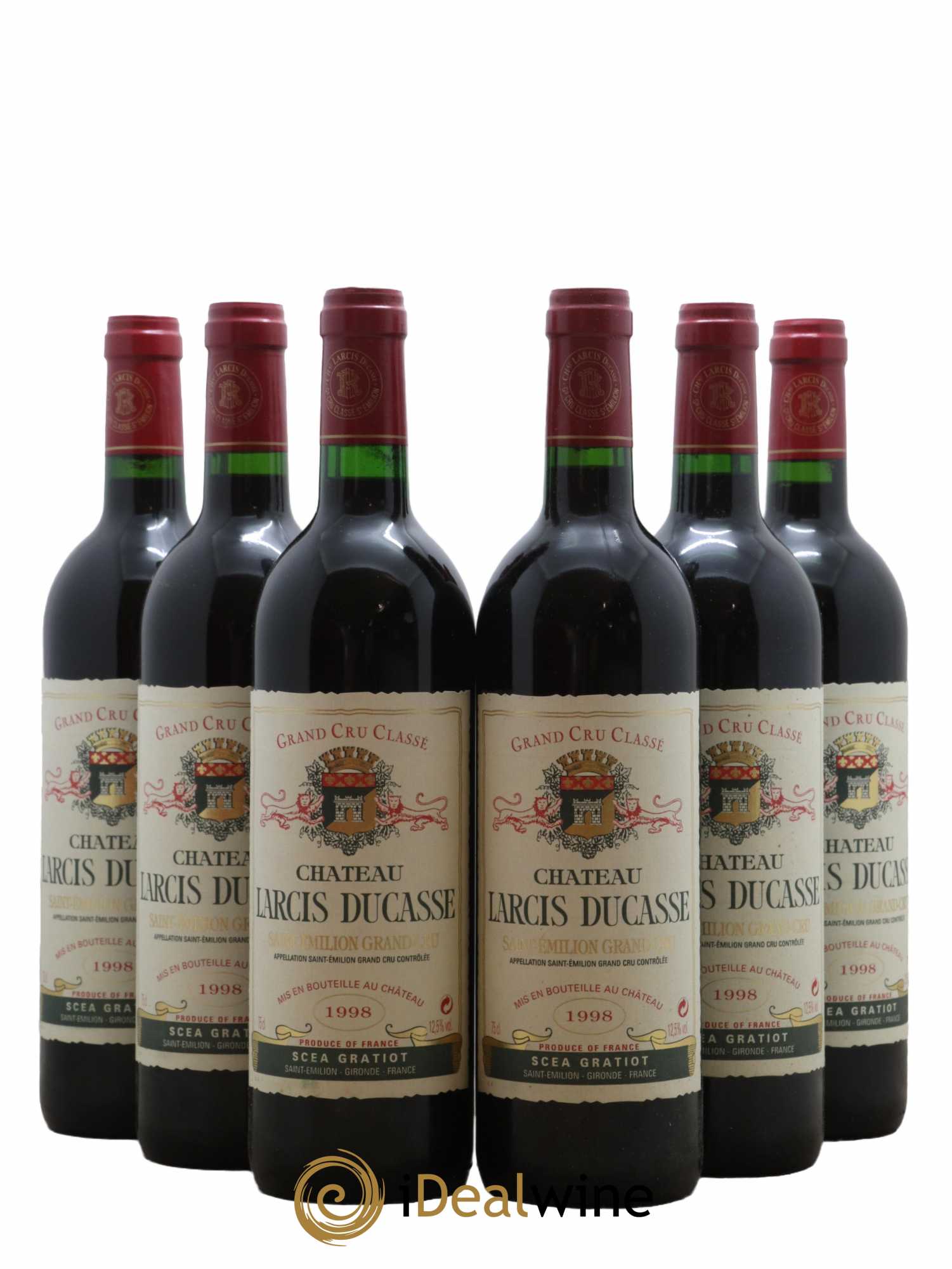 Château Larcis Ducasse 1er Grand Cru Classé B 1998 - Lot de 6 bouteilles - 0