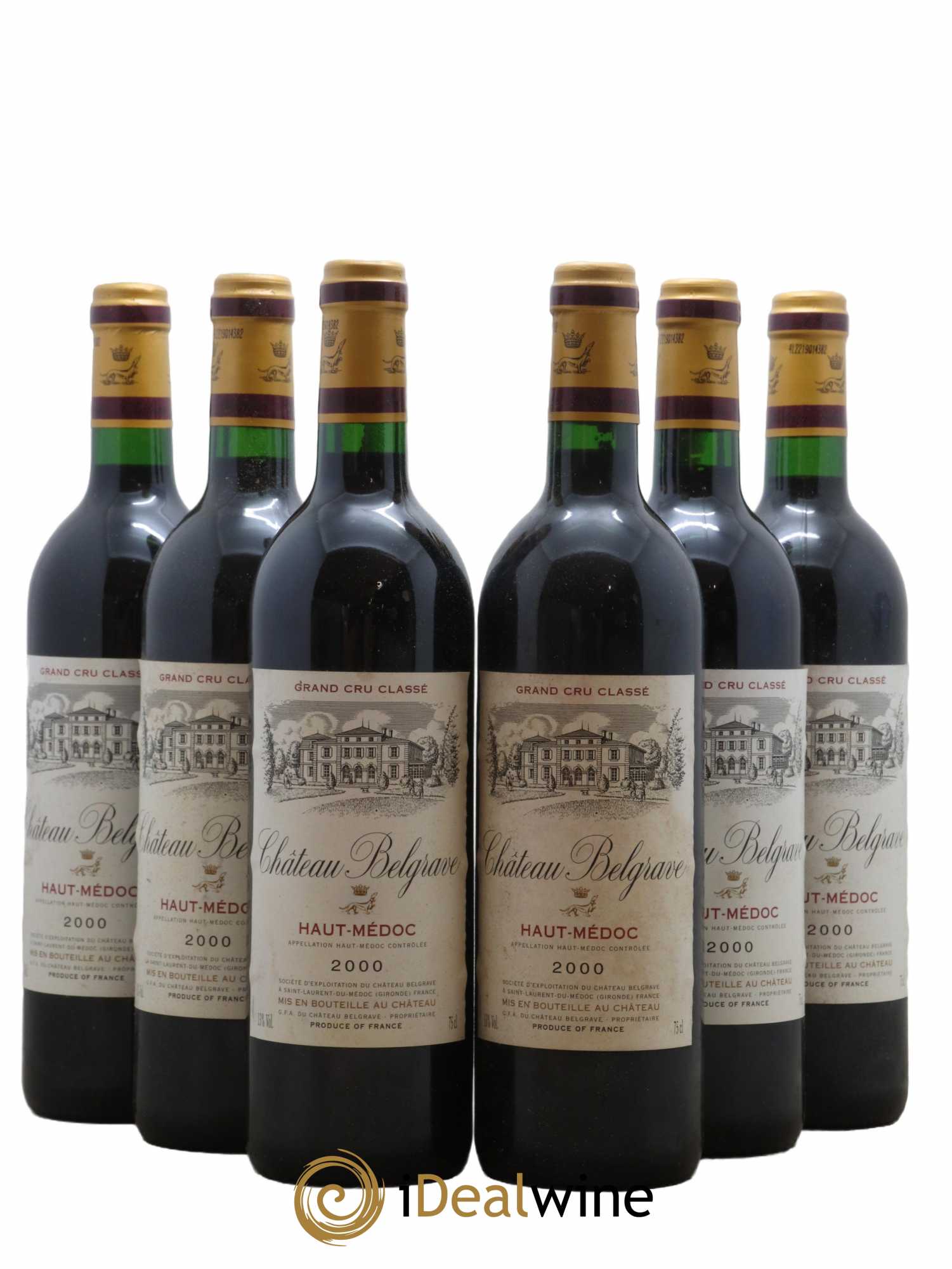 Château Belgrave 5ème Grand Cru Classé 2000 - Lot de 6 bouteilles - 0