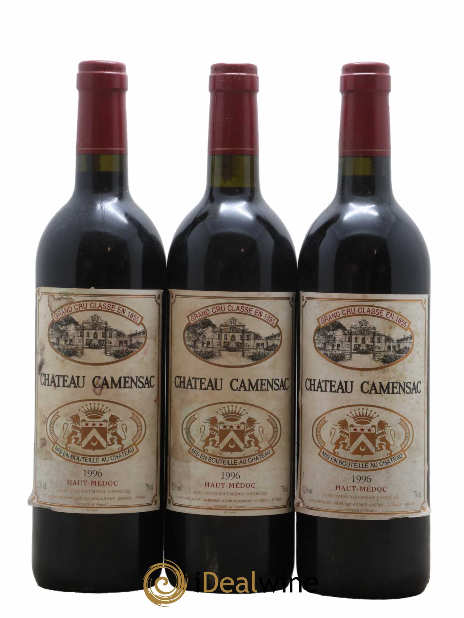 Château Camensac 5ème Grand Cru Classé 1996 - Lot de 6 bouteilles - 1