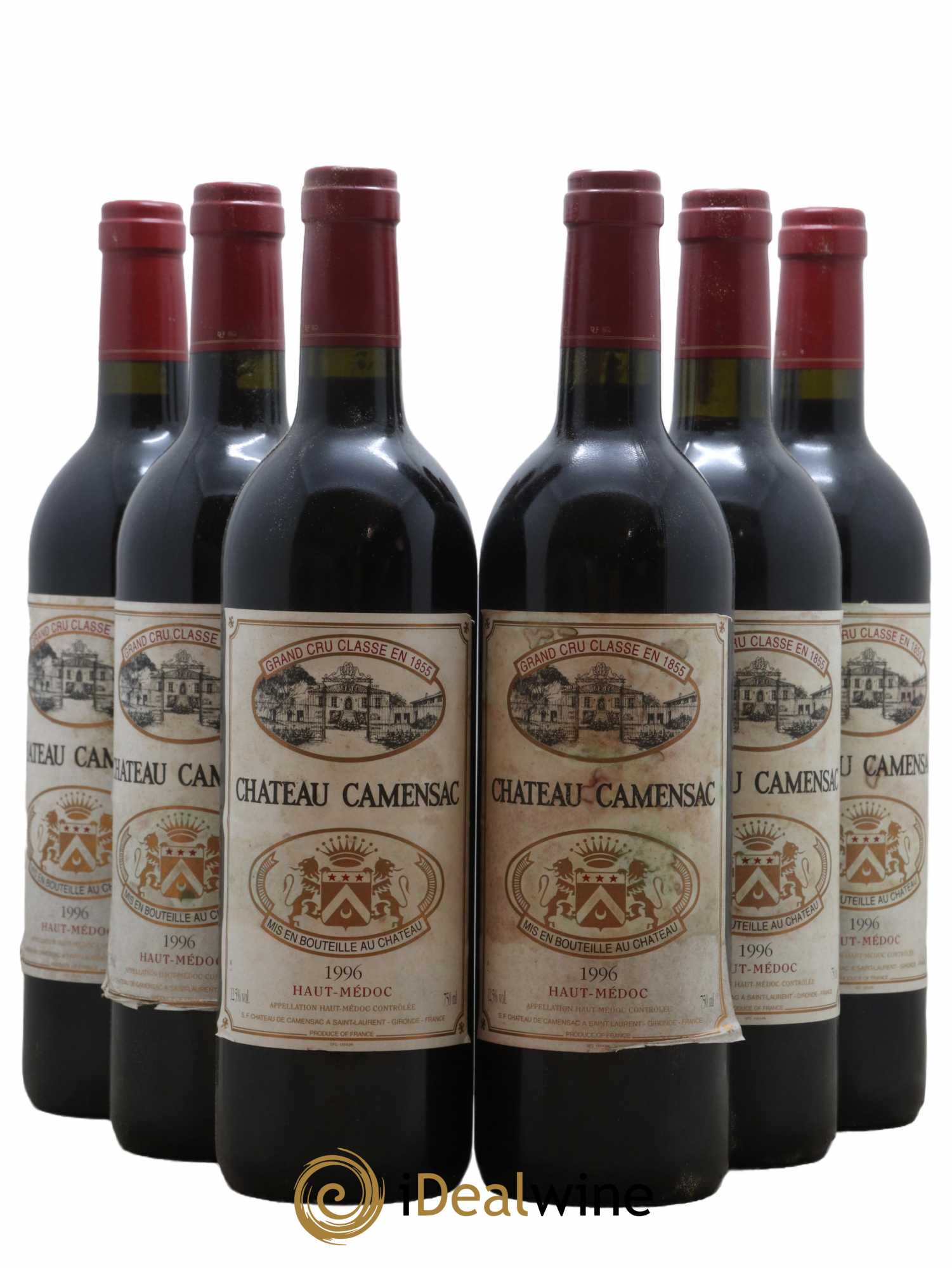 Château Camensac 5ème Grand Cru Classé 1996 - Lot de 6 bouteilles - 0