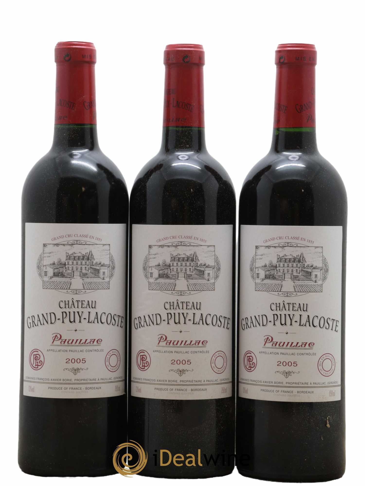 Château Grand Puy Lacoste 5ème Grand Cru Classé 2005 - Lot de 12 bouteilles - 1
