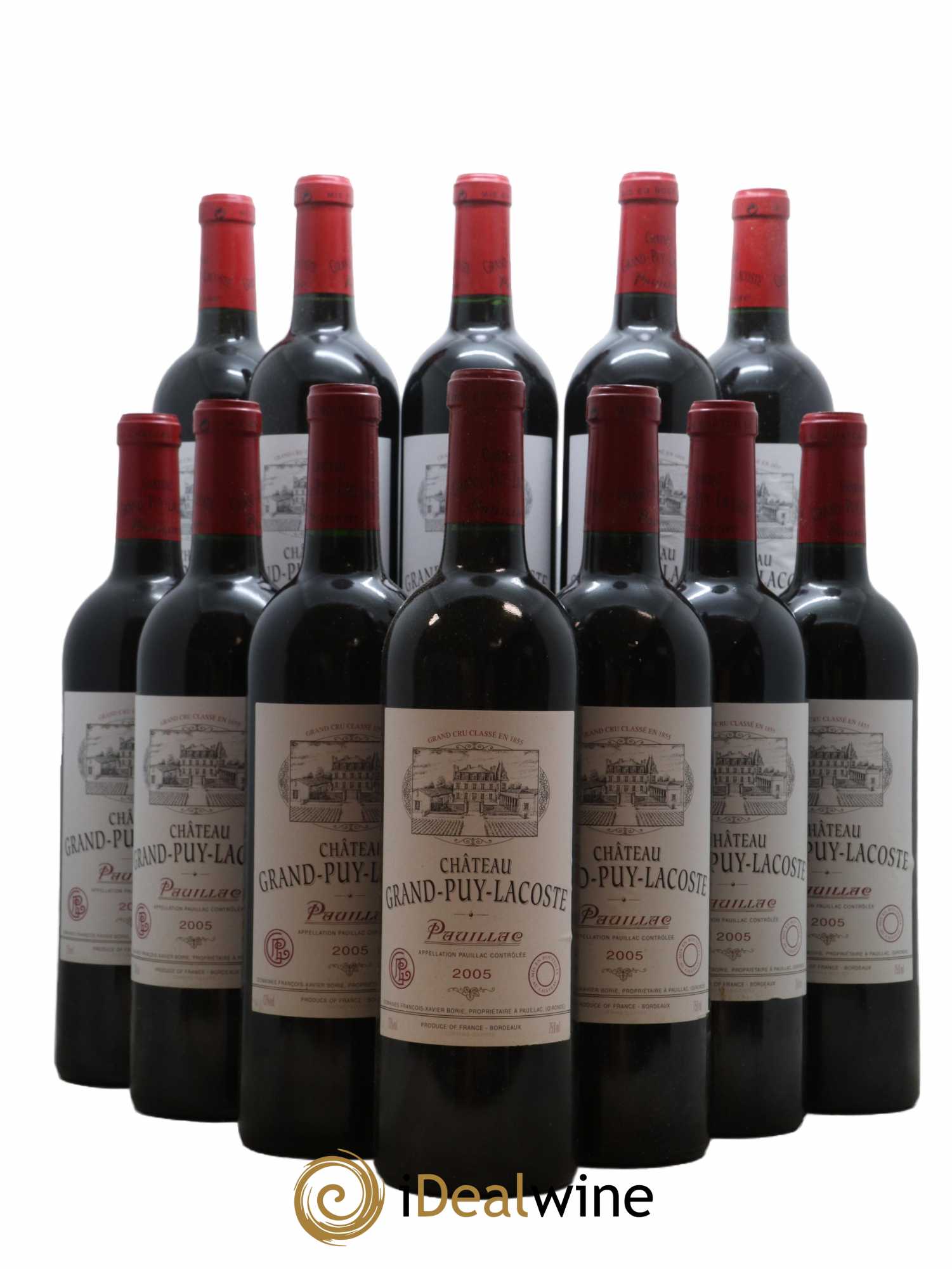 Château Grand Puy Lacoste 5ème Grand Cru Classé 2005 - Lot de 12 bouteilles - 0