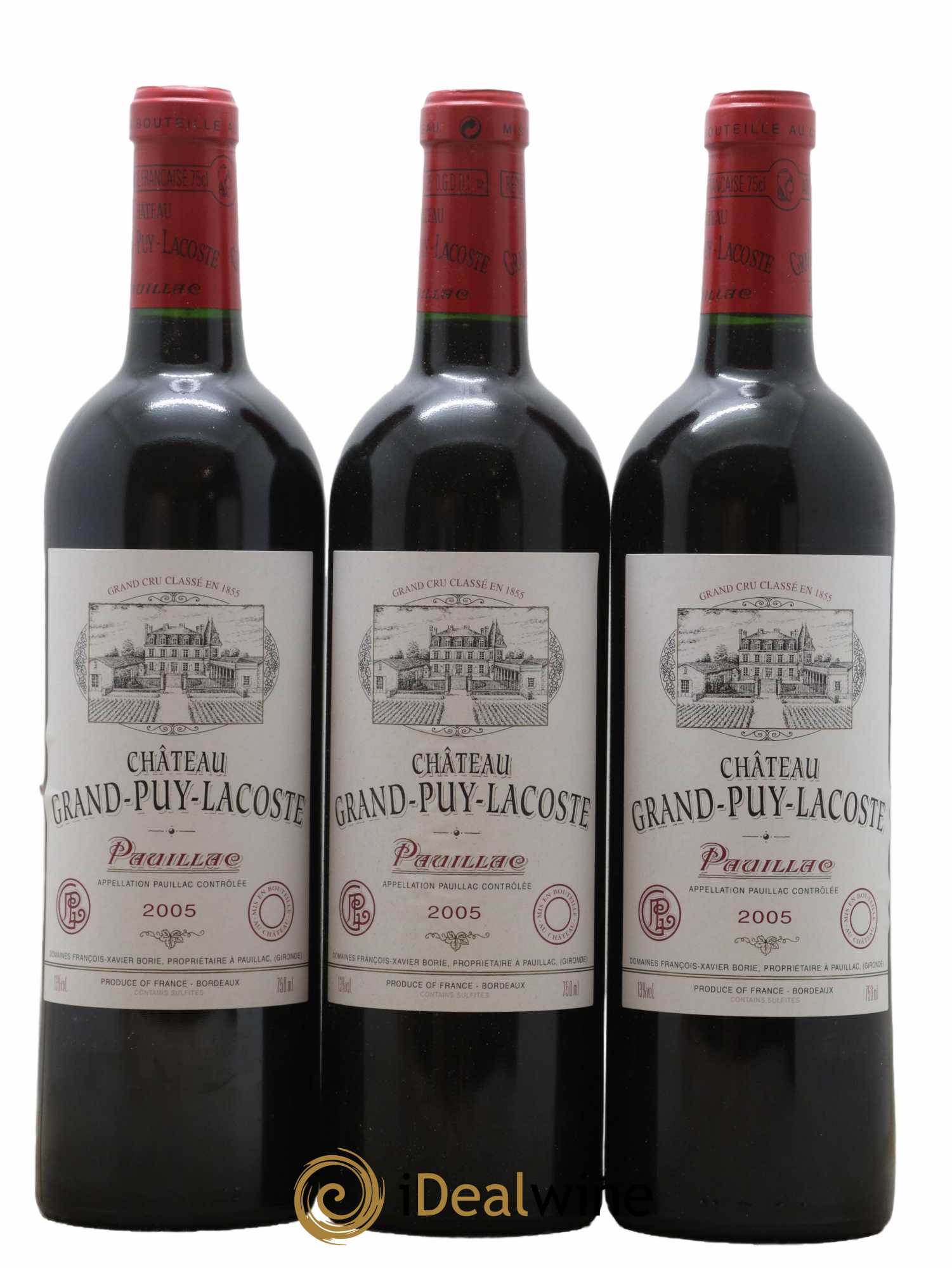 Château Grand Puy Lacoste 5ème Grand Cru Classé 2005 - Lot de 6 bouteilles - 1