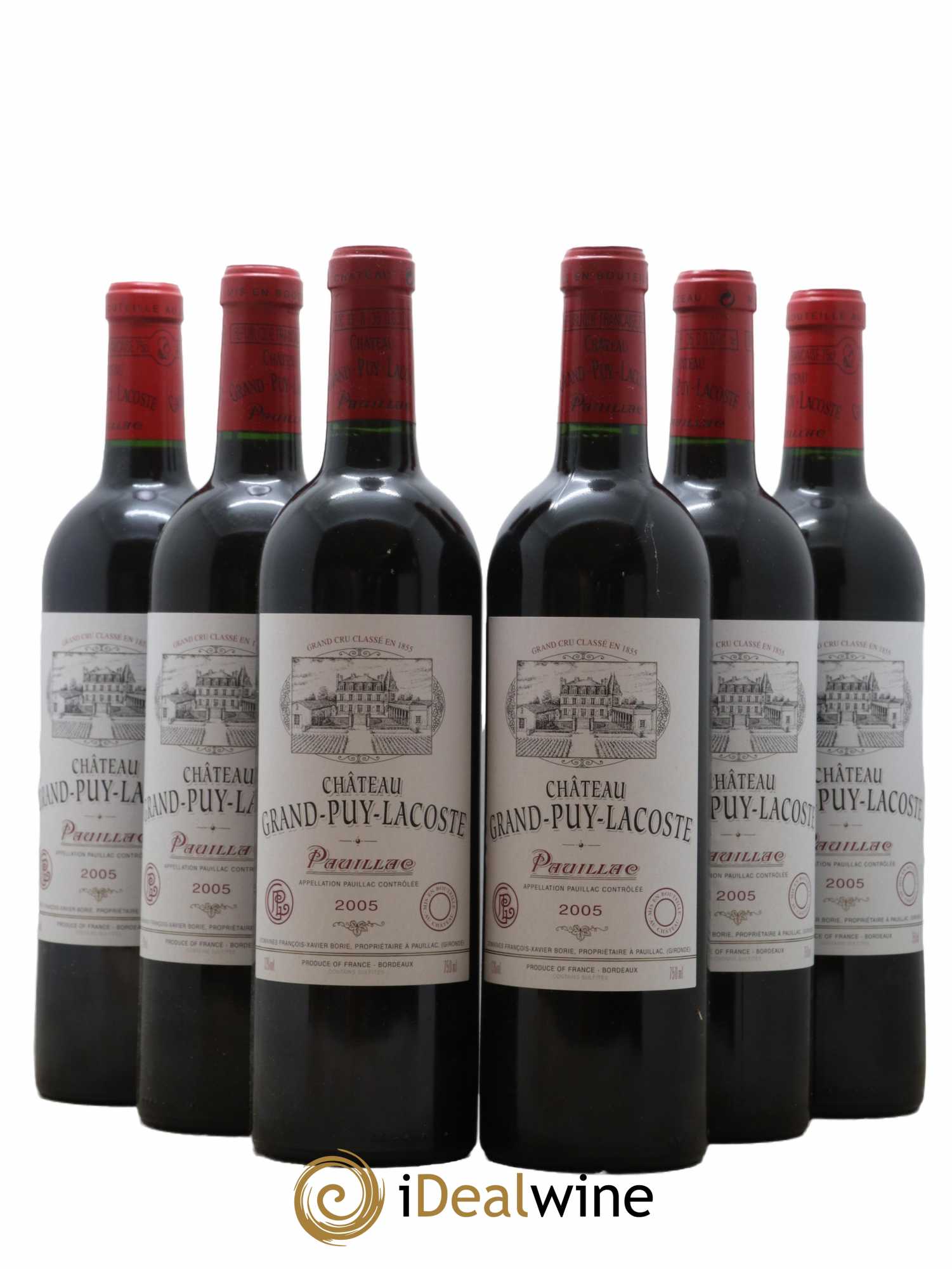 Château Grand Puy Lacoste 5ème Grand Cru Classé 2005 - Lot de 6 bouteilles - 0