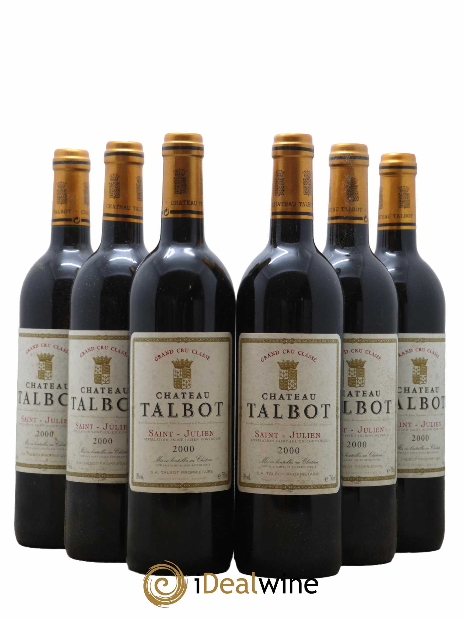Château Talbot 4ème Grand Cru Classé 2000 - Lot de 6 bouteilles - 0