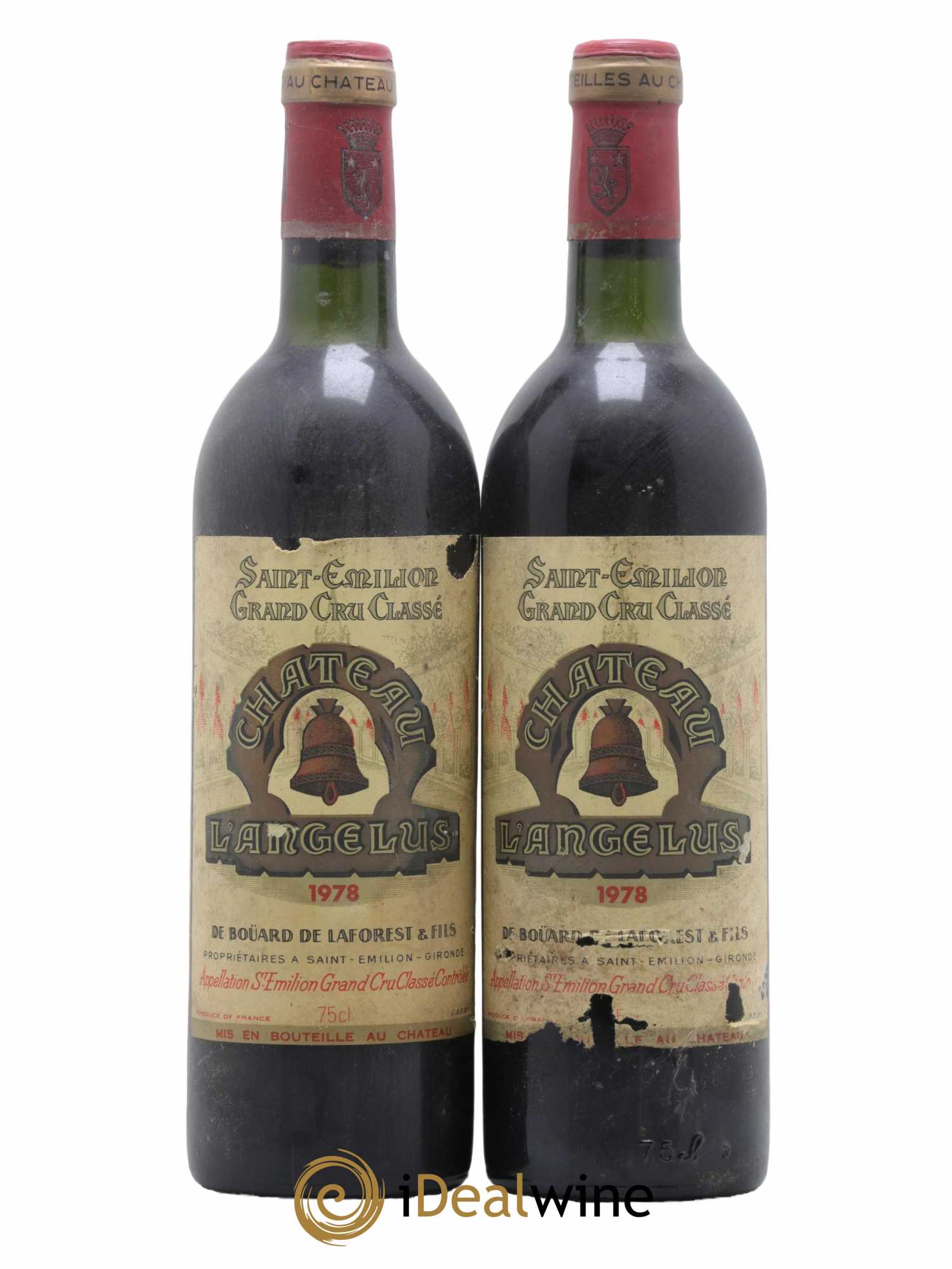 Château Angélus 1er Grand Cru Classé A 1978 - Lot de 2 bouteilles - 0
