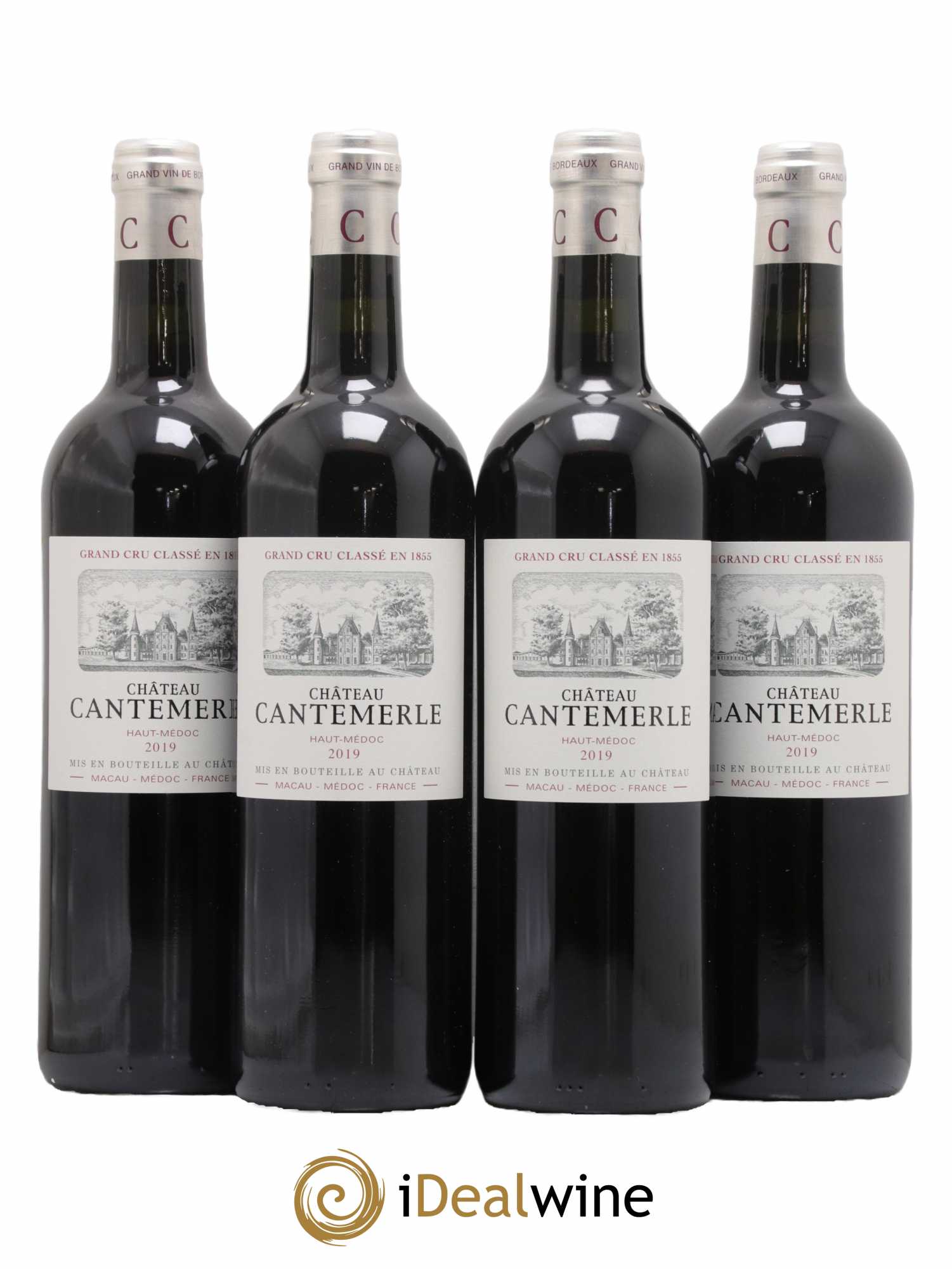 Château Cantemerle 5ème Grand Cru Classé 2019 - Lot de 4 bouteilles - 0