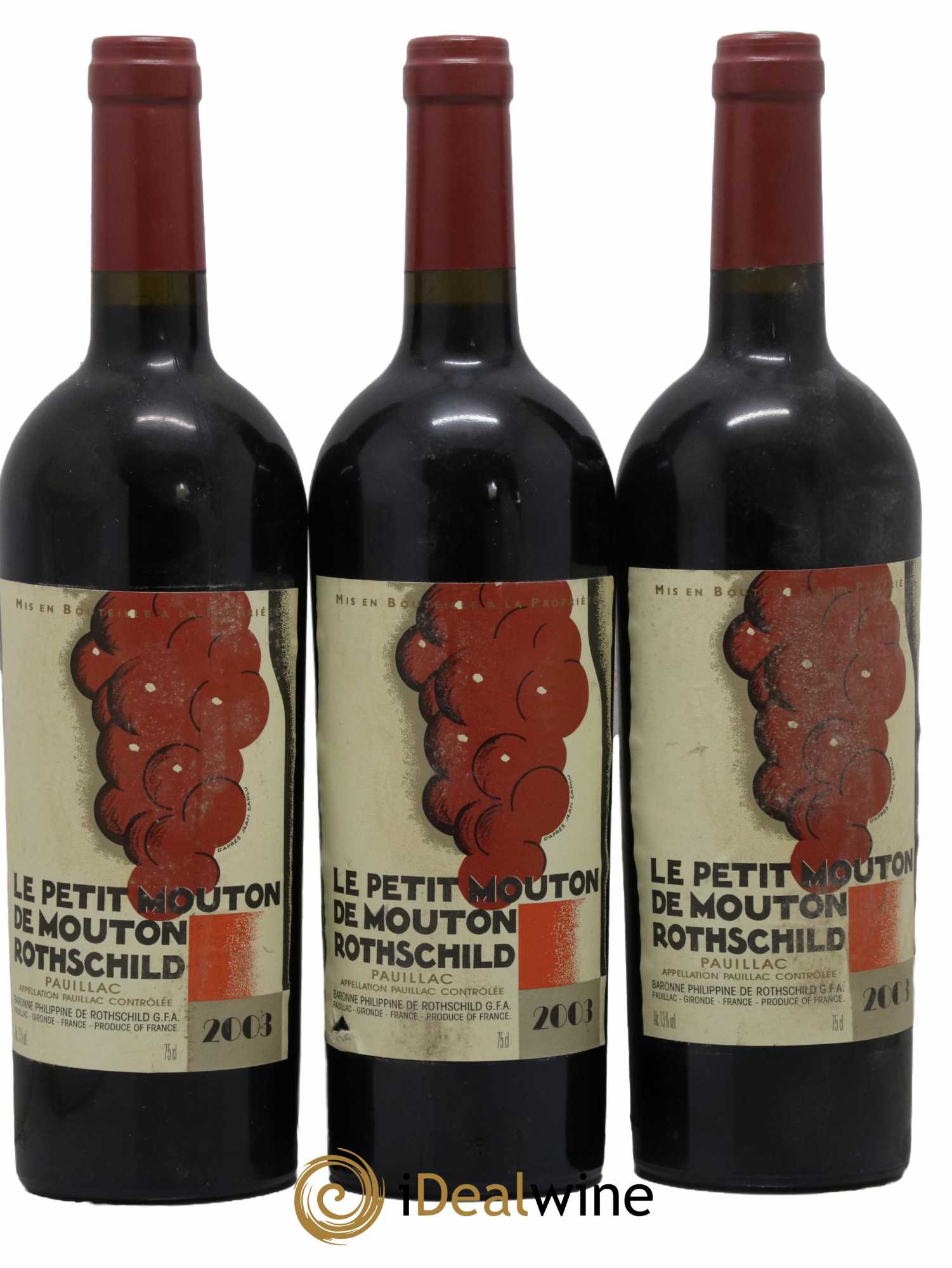 Petit Mouton Second Vin 2003 - Lot de 3 bouteilles - 0