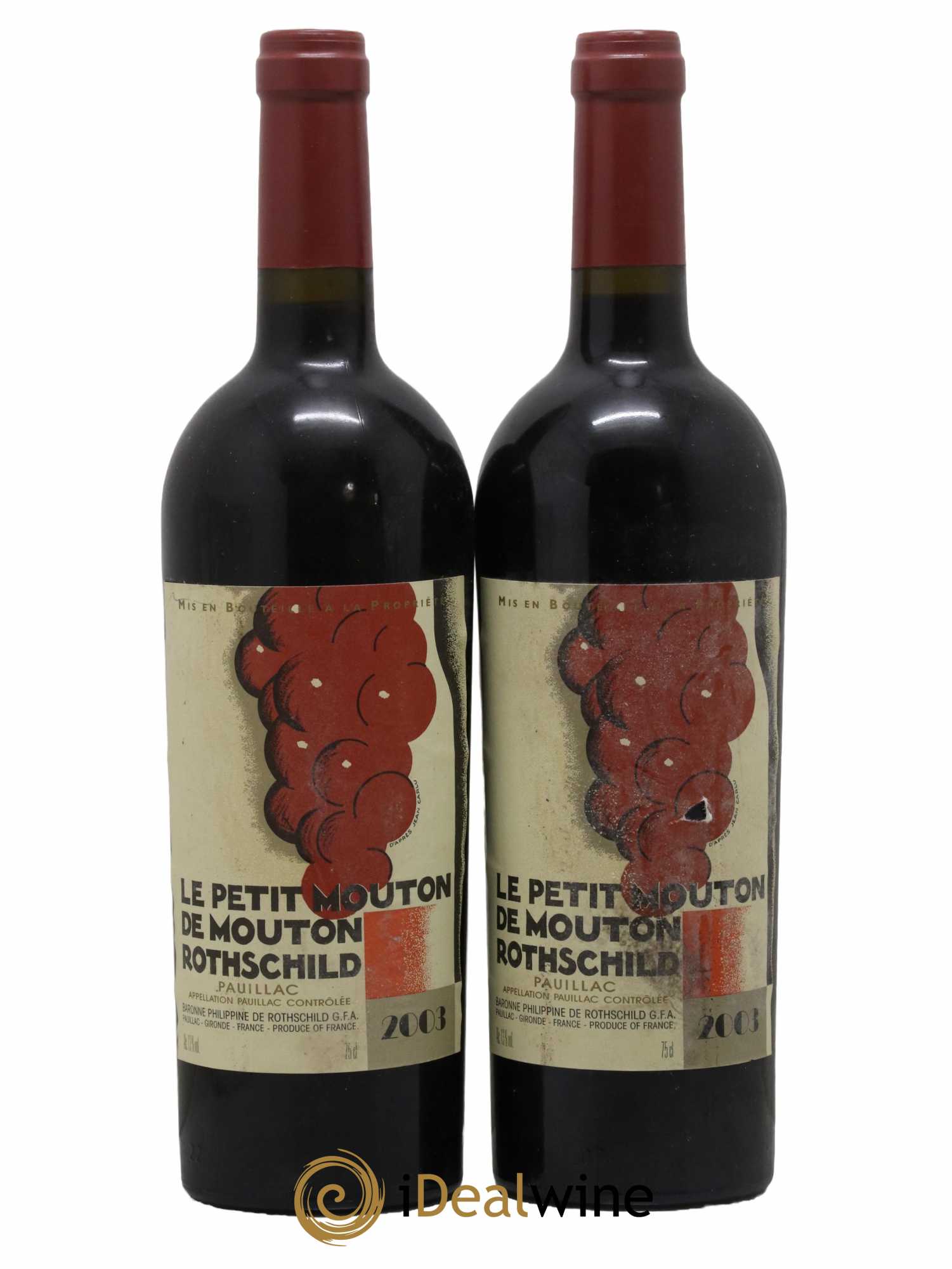 Petit Mouton Second Vin 2003 - Lot de 2 bouteilles - 0