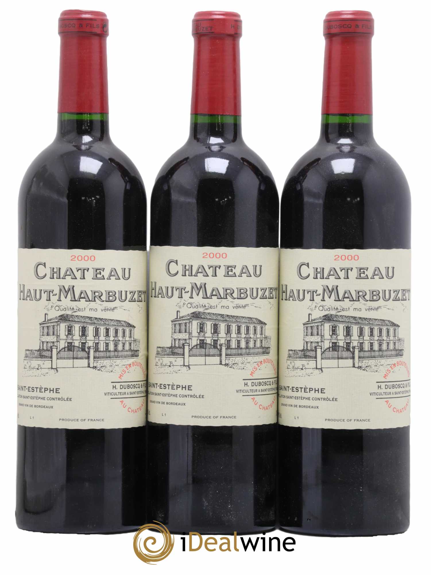 Château Haut Marbuzet 2000 - Lot de 3 bouteilles - 0